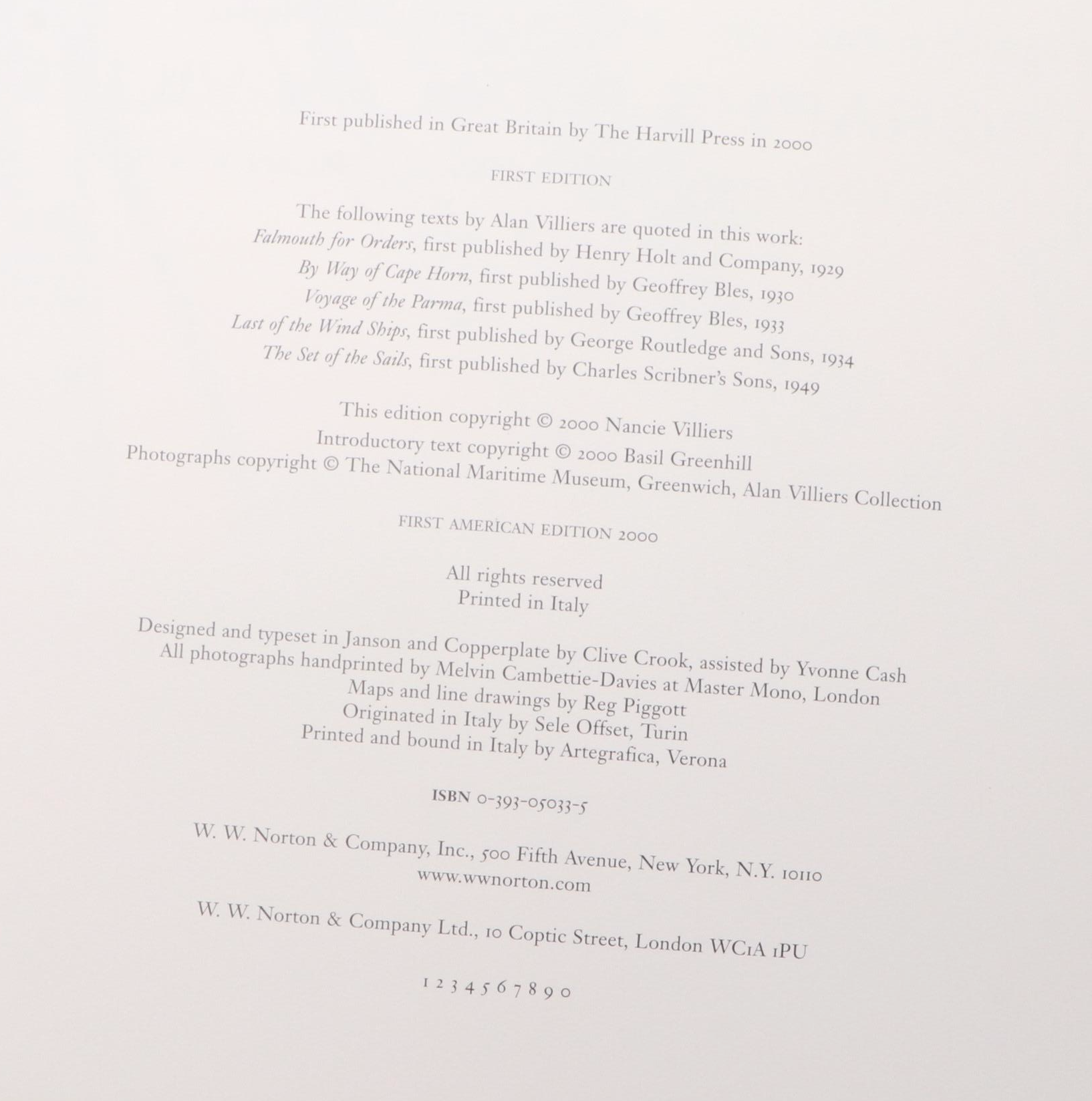 First American Edition "The Last of the Wind Ships" by Alan Villiers and More