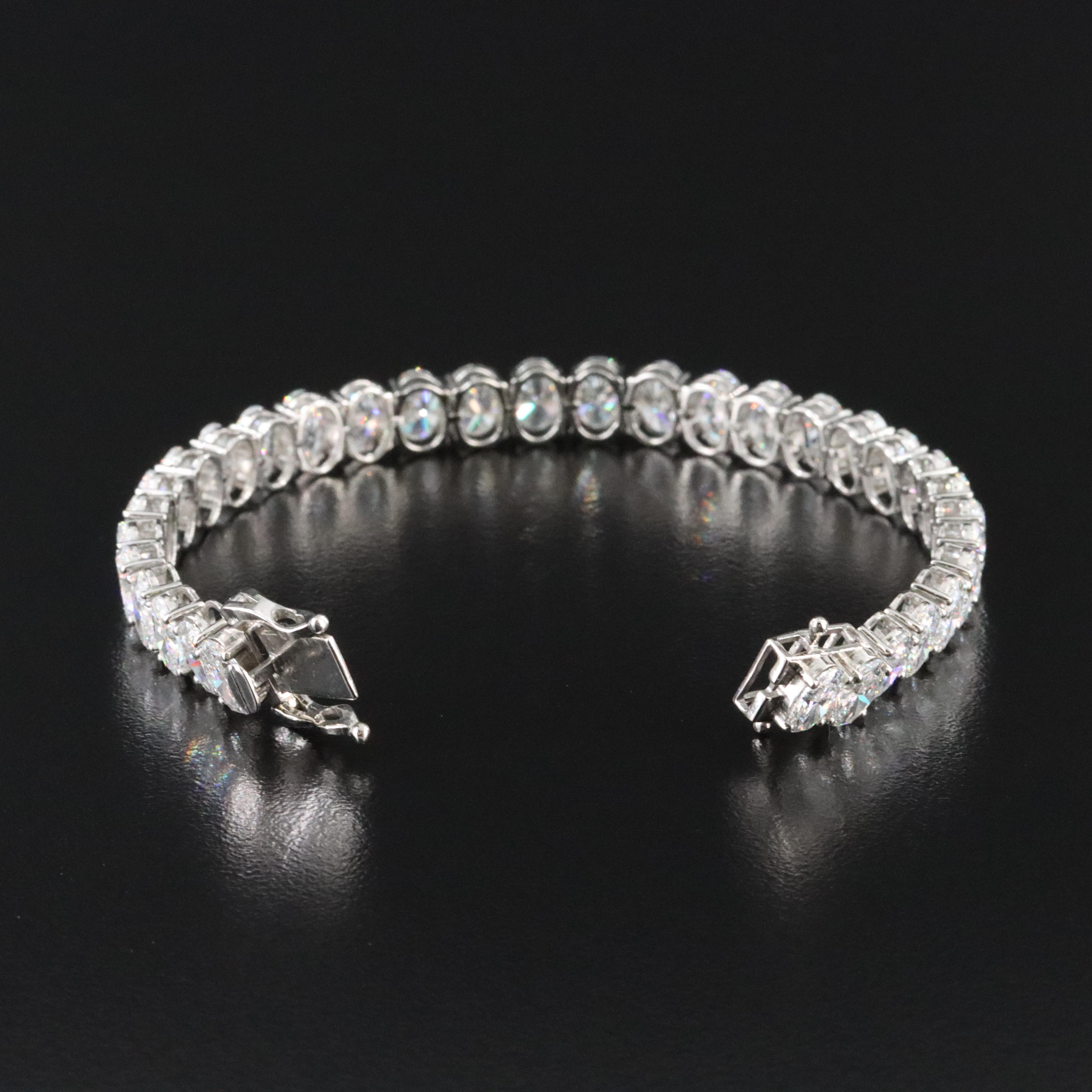 Platinum 16.15 CTW Lab Grown Diamond Line Bracelet