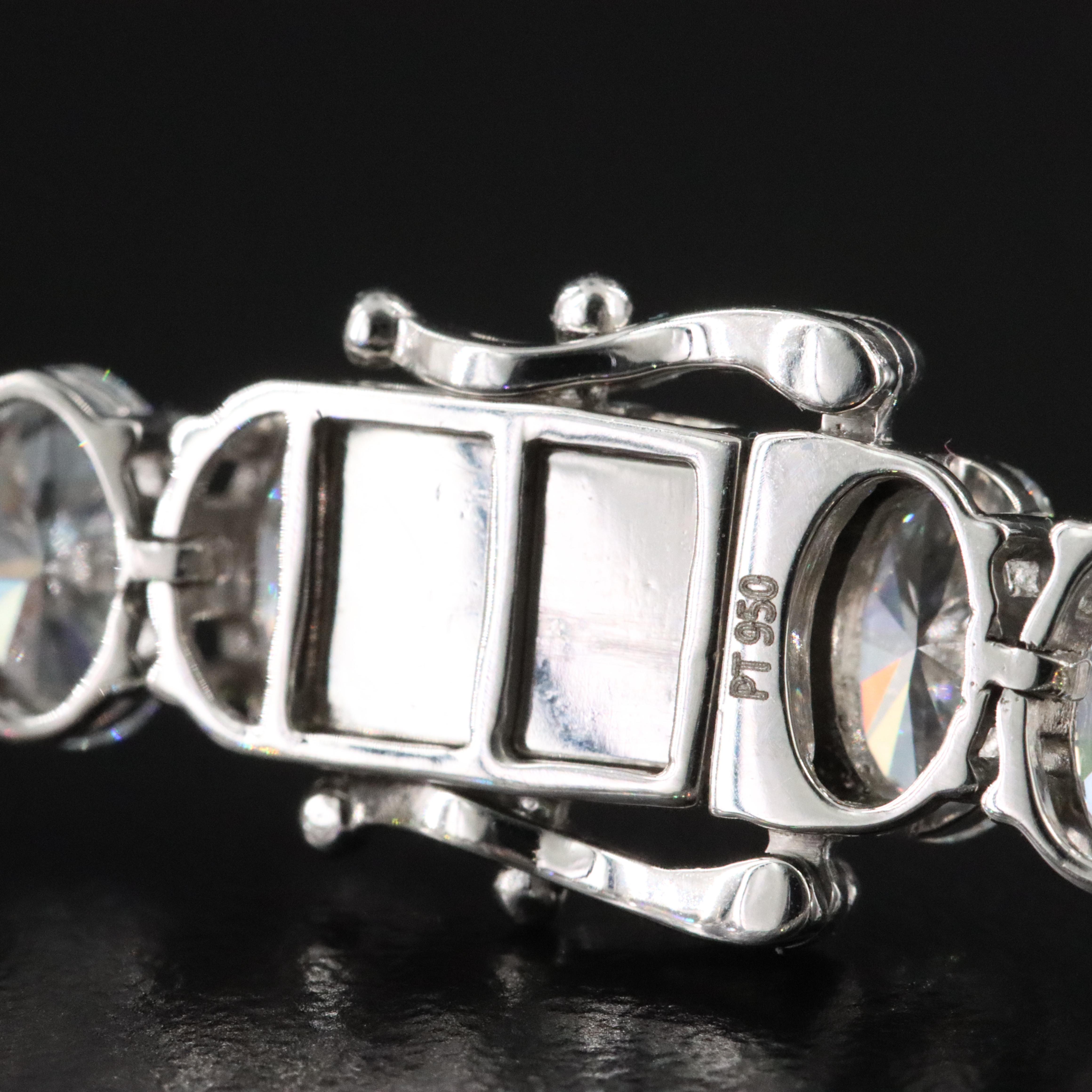 Platinum 16.15 CTW Lab Grown Diamond Line Bracelet