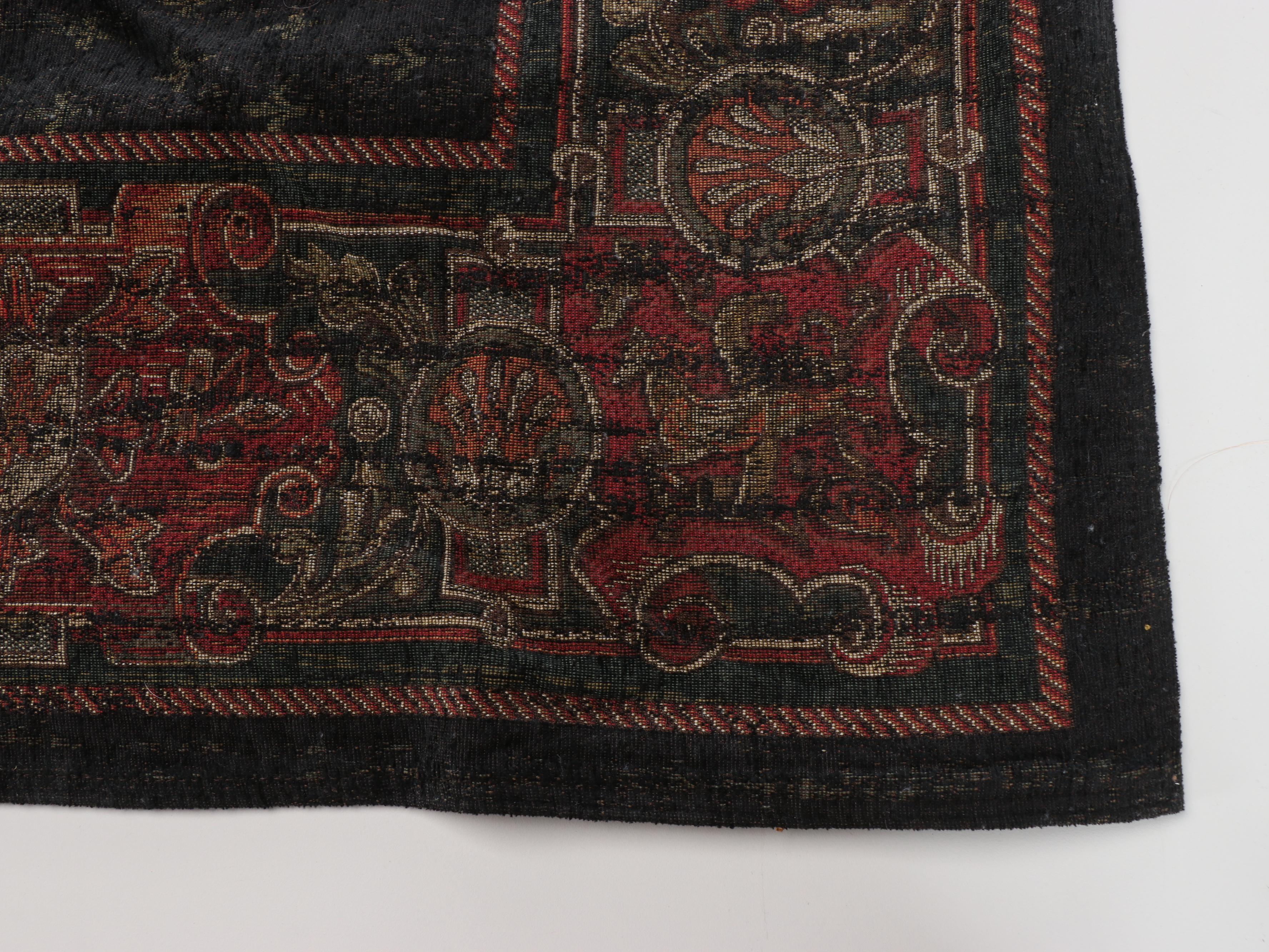 Tuscany Interiors Tapestry Heraldic Crest Panel with Hanging Rod