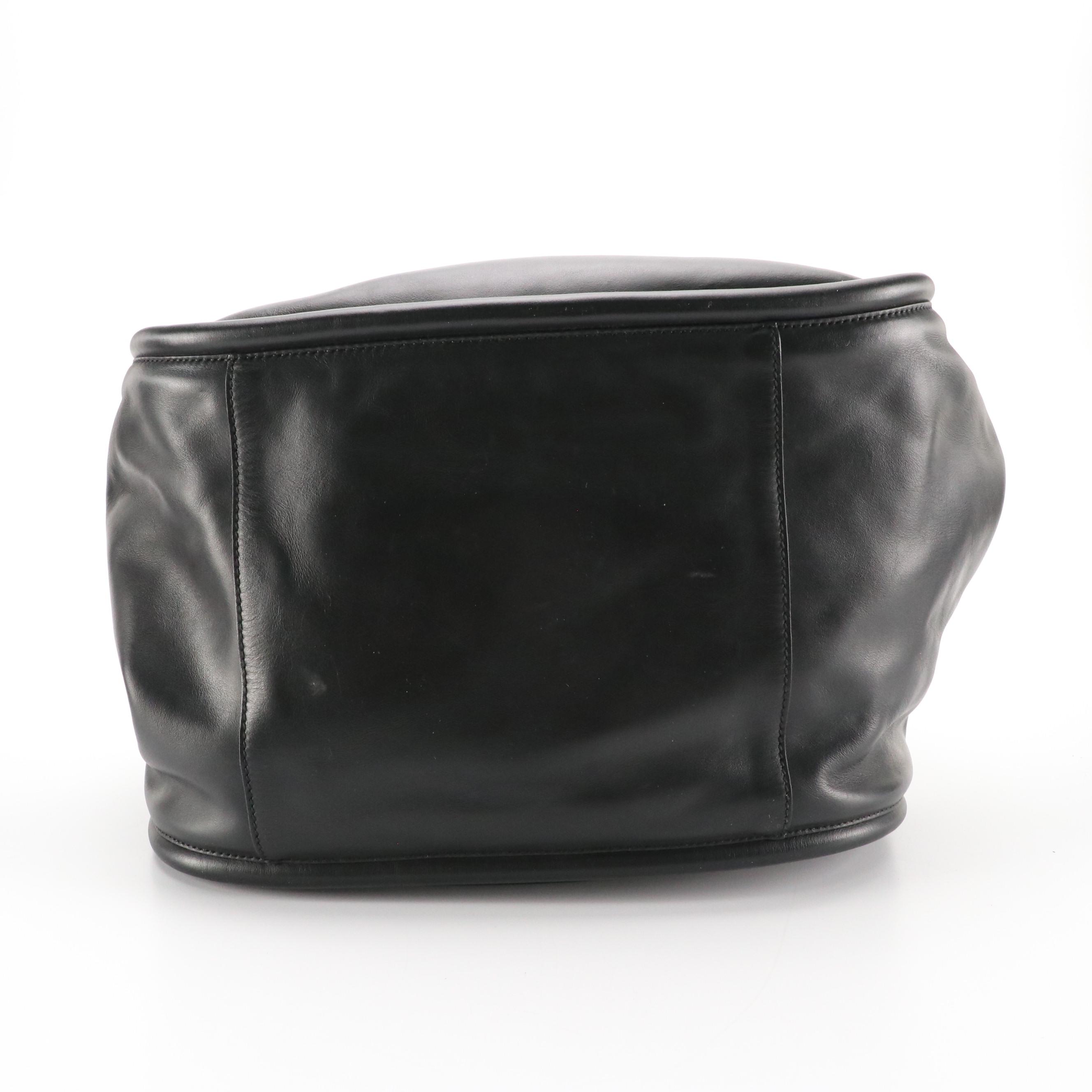 Proenza Schouler XL Ruched Tote in Black and Optic White Calfskin Leather