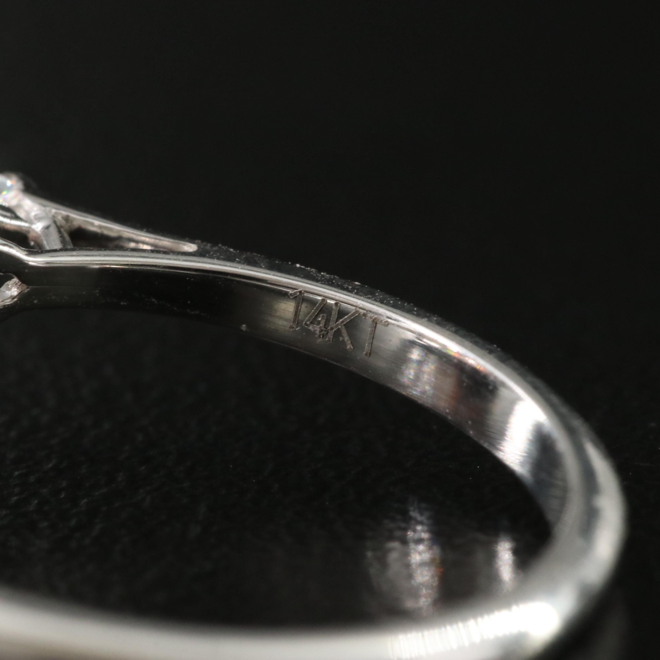 14K 4.21 CTW Lab Grown Diamond Ring with Fancy Pink Center and IGI Report