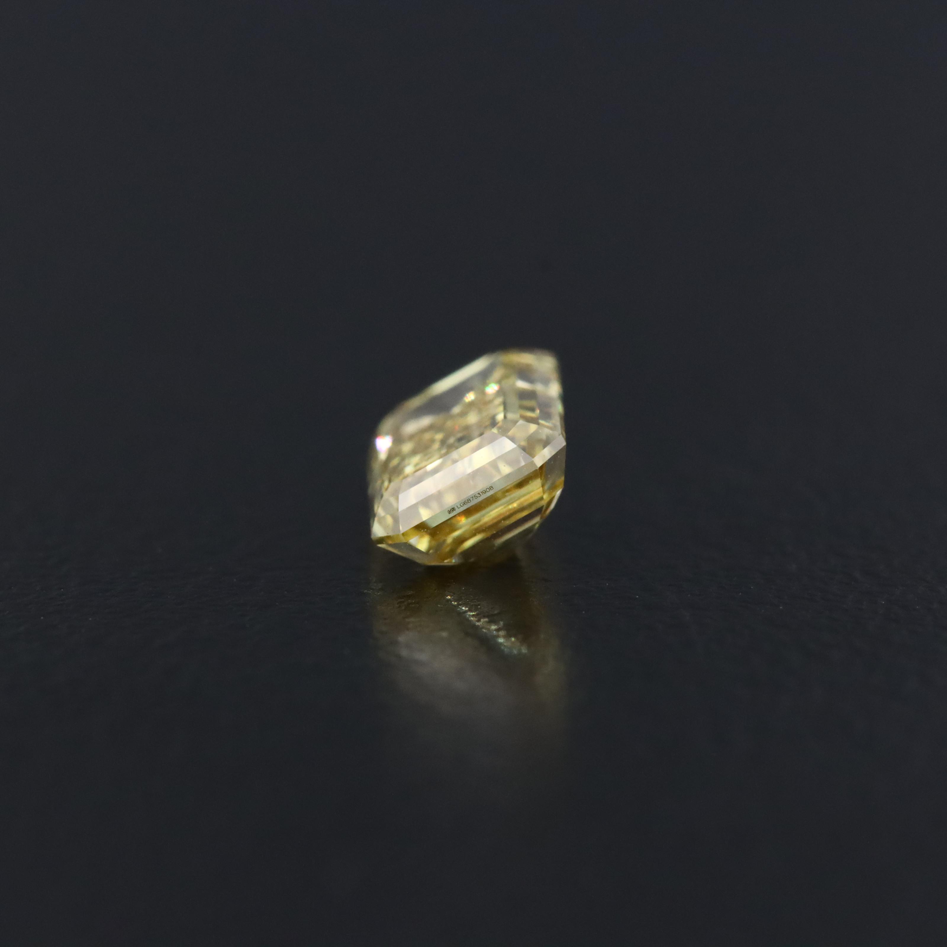 Loose 1.10 CT Lab Grown Fancy Yellow Diamond with IGI Report