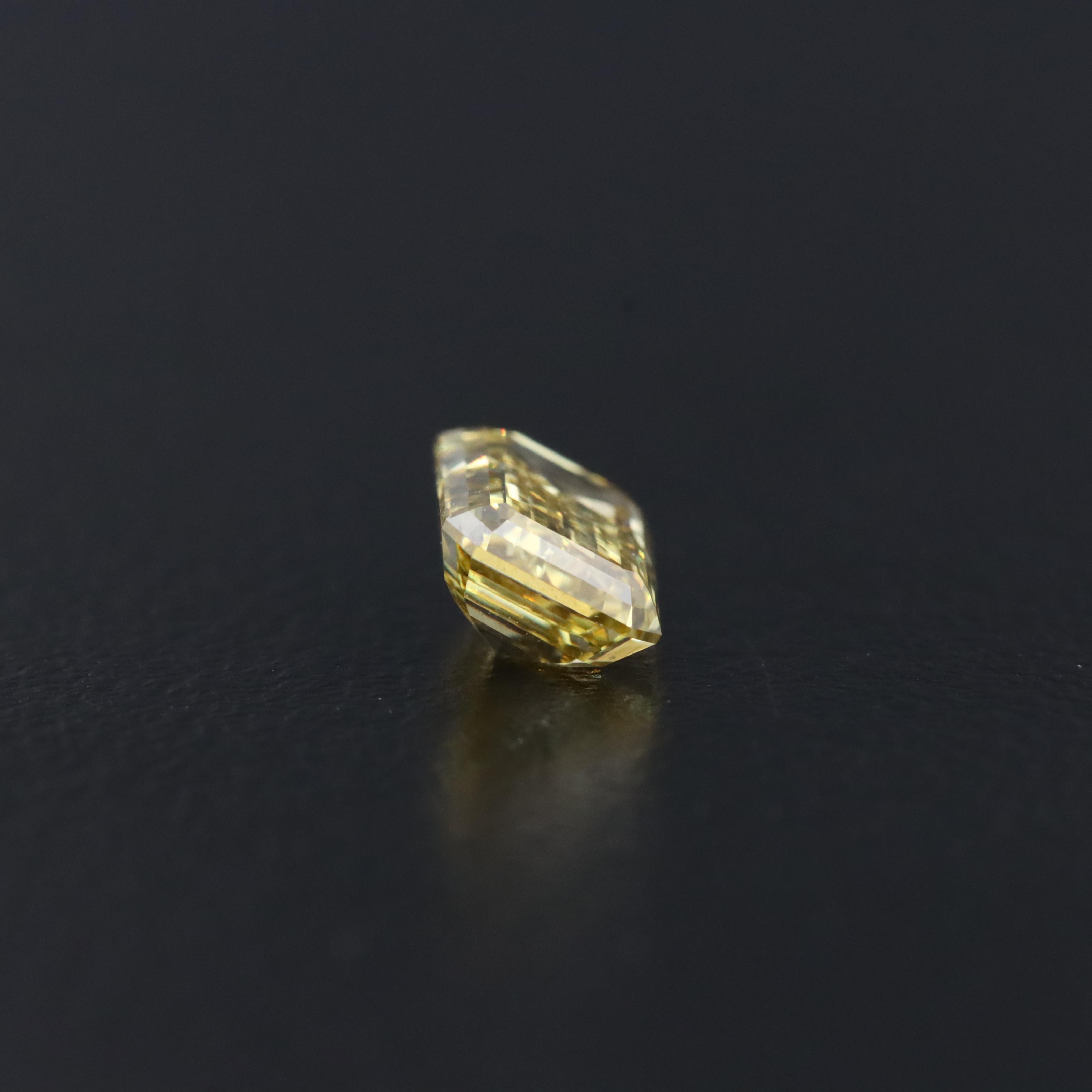 Loose 1.10 CT Lab Grown Fancy Yellow Diamond with IGI Report