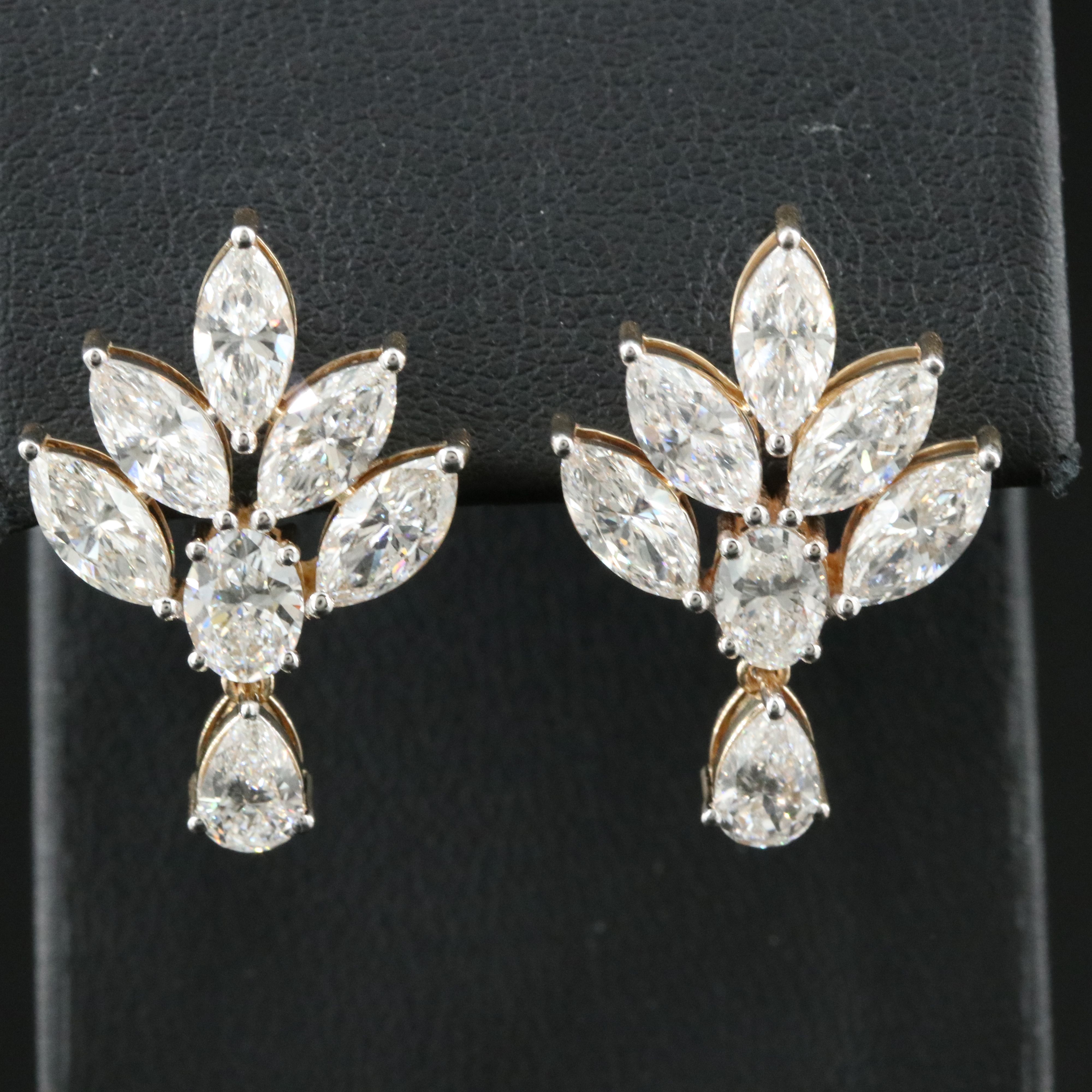 14K 5.60 CTW Lab Grown Diamond Earrings