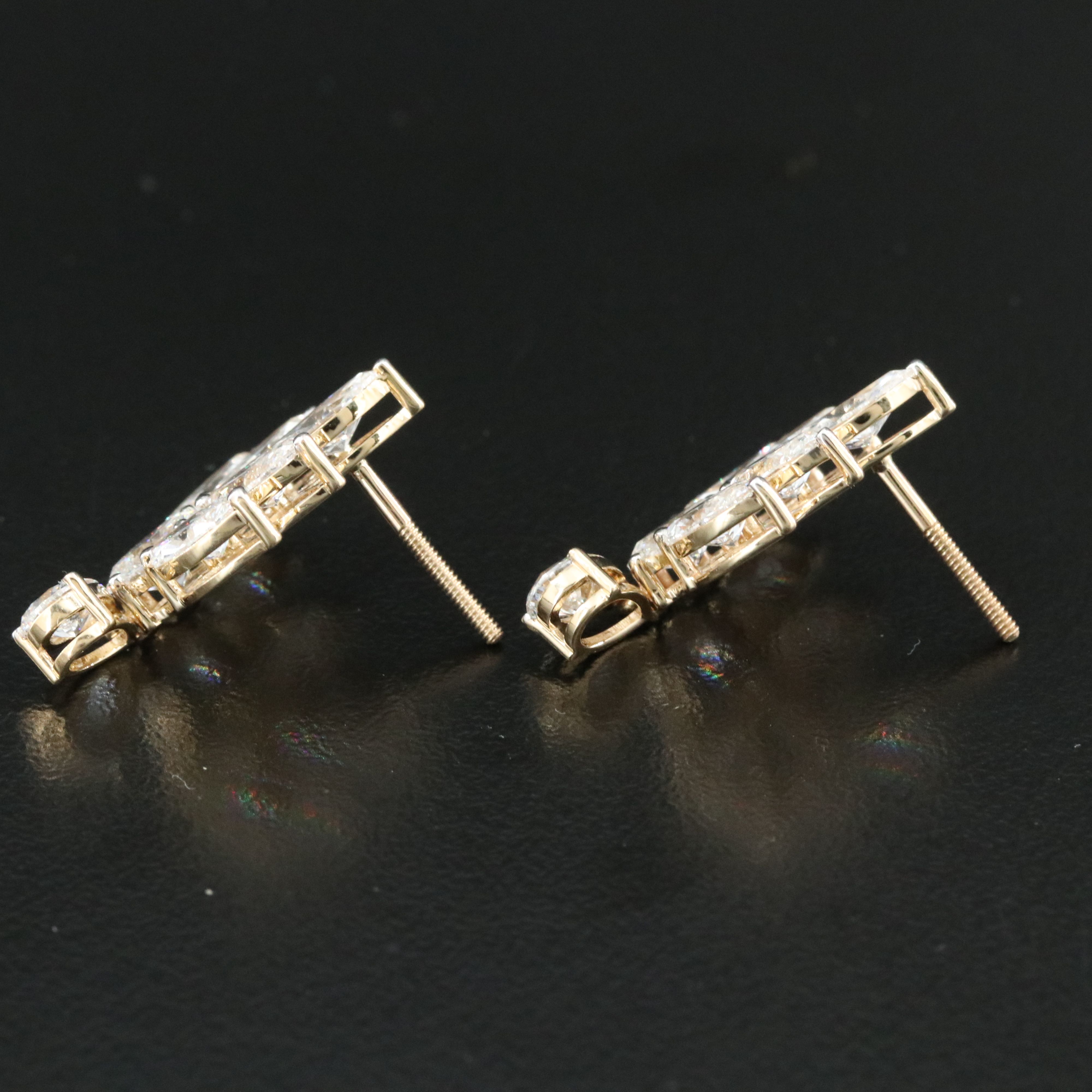 14K 5.60 CTW Lab Grown Diamond Earrings