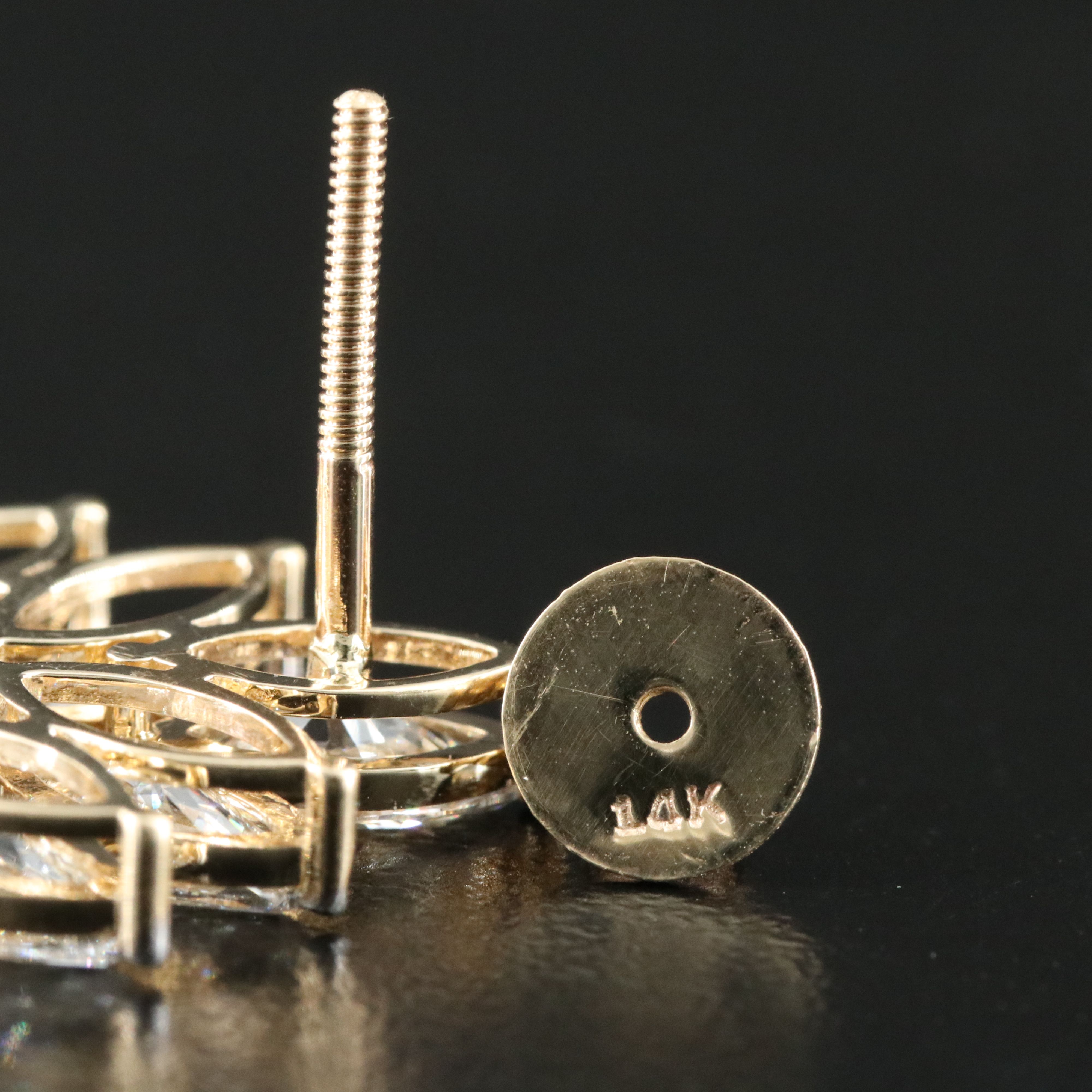 14K 5.60 CTW Lab Grown Diamond Earrings