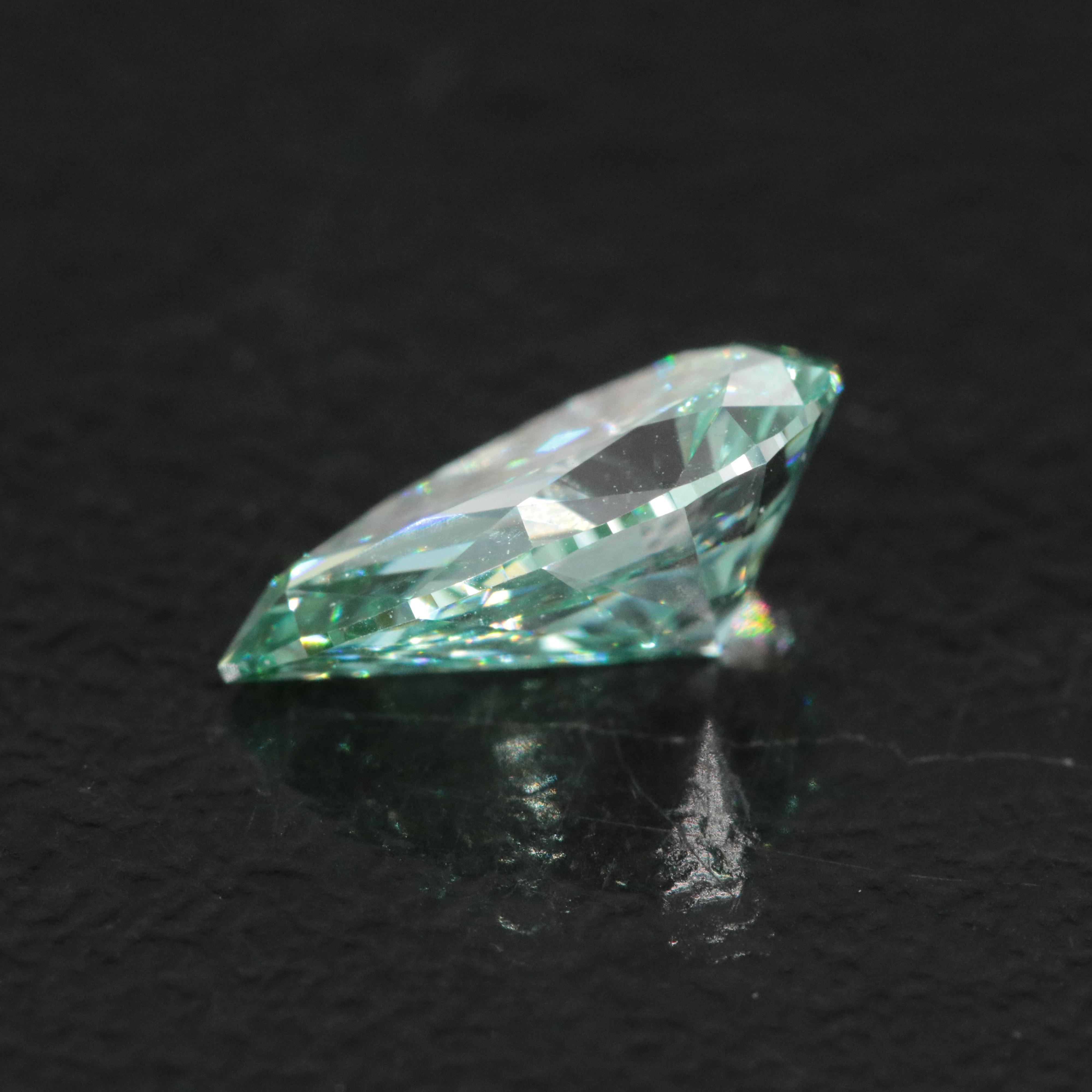 Loose 1.10 CT Lab Grown Fancy Green Diamond with IGI Report