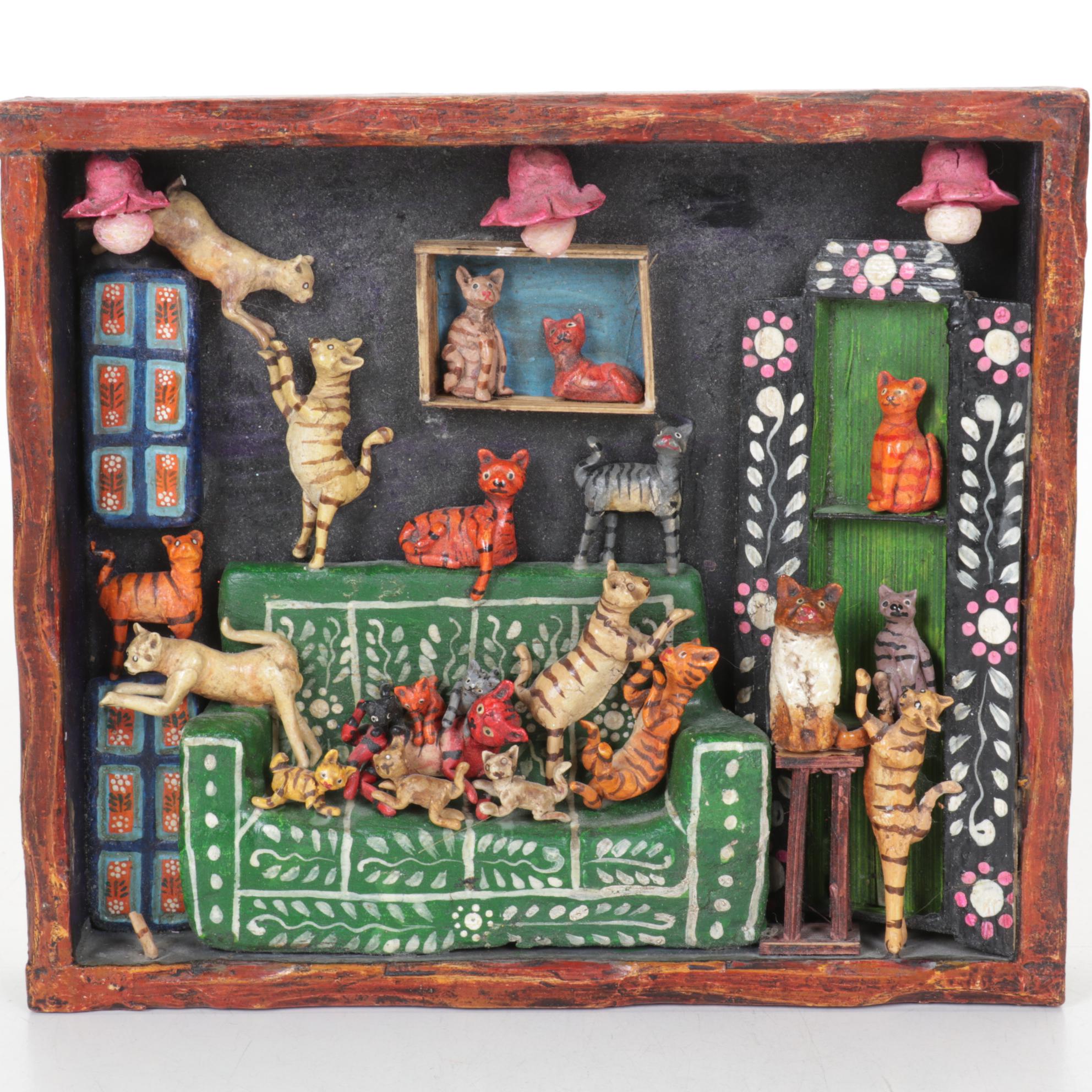 Eleudora Jimenez Peruvian Retablo Folk Art Diorama