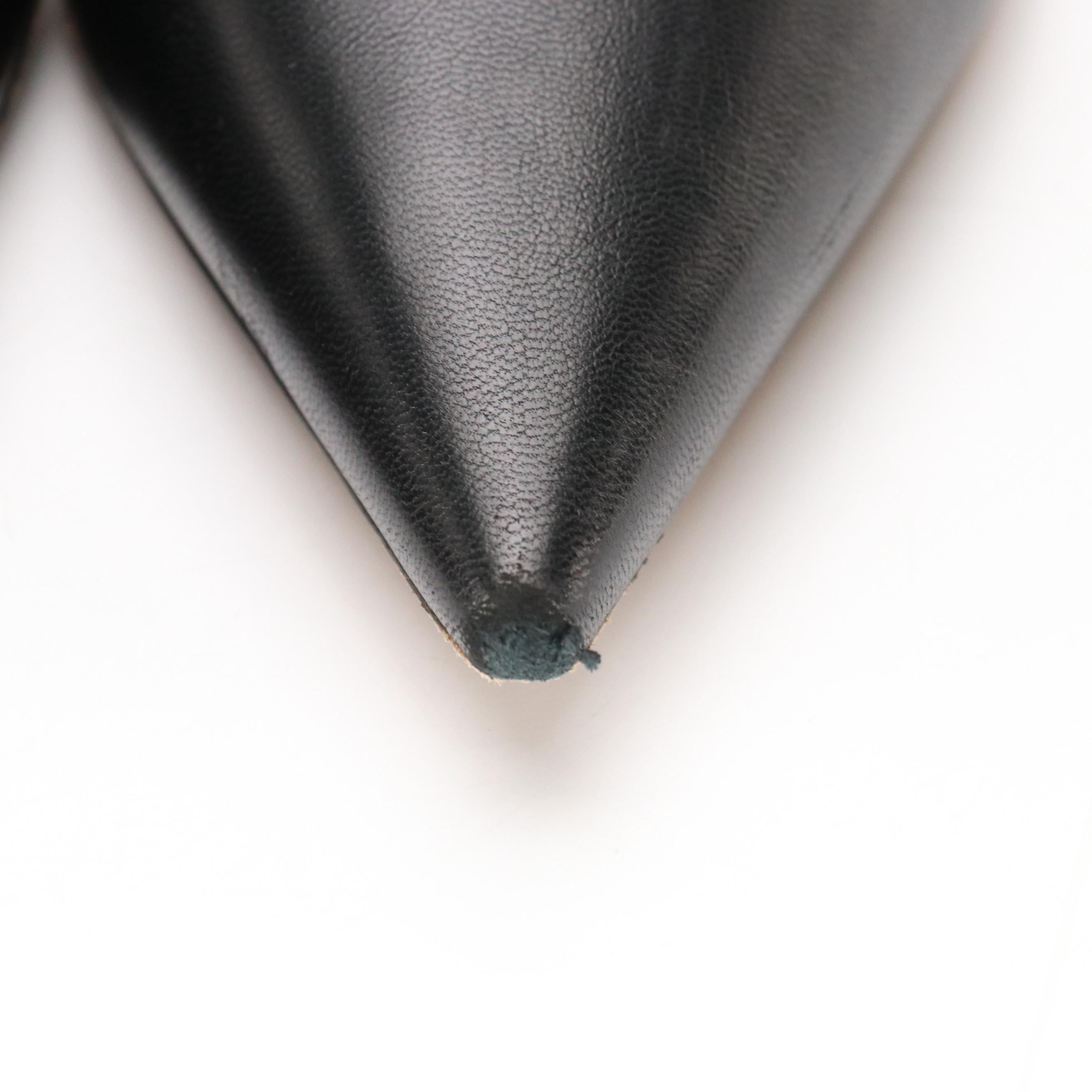 Christian Dior Black Leather Pointy-Toe Ankle Boots