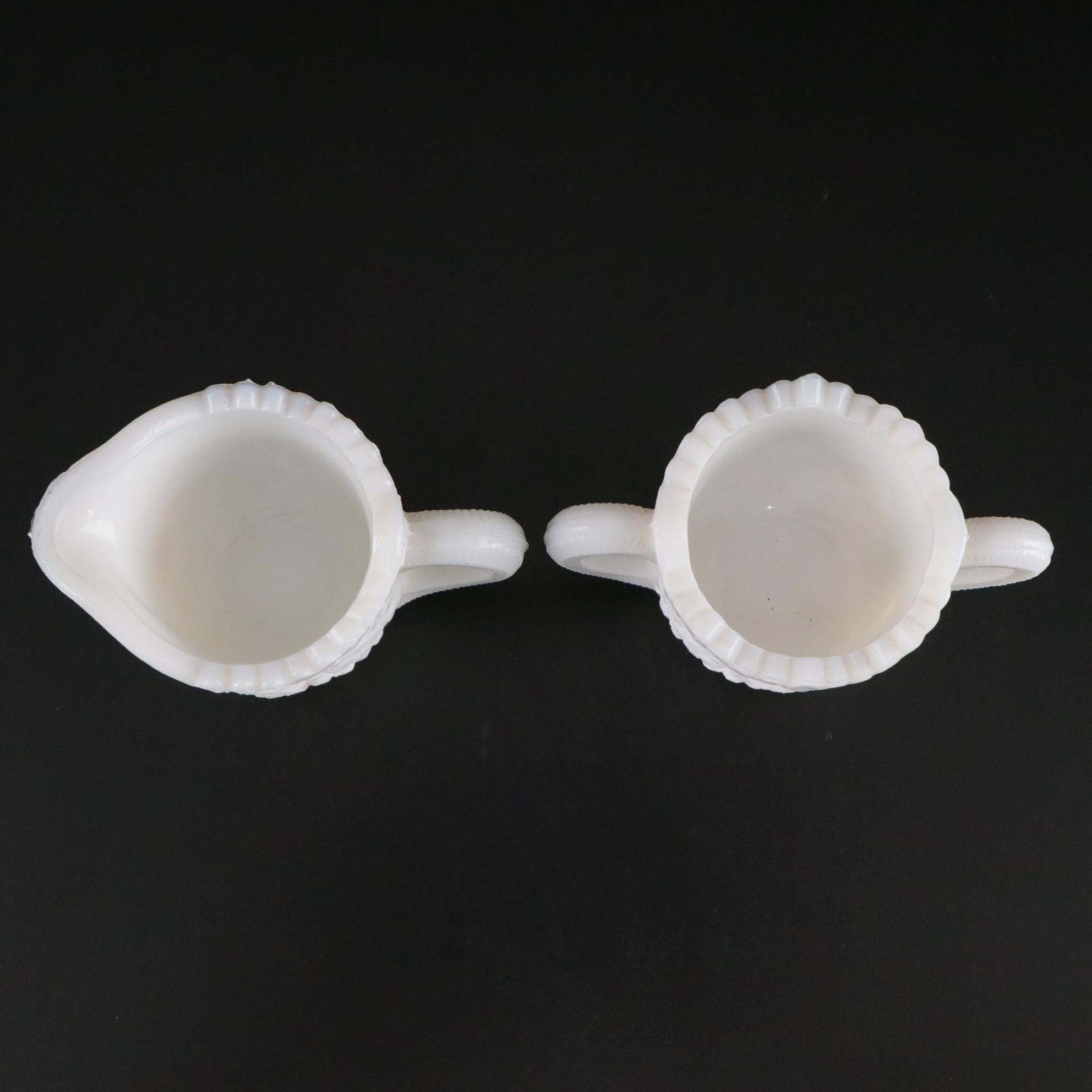 Westmoreland "Thumbelina" Sugar & Creamer with Butter Dish, Hen on Nest and Vase