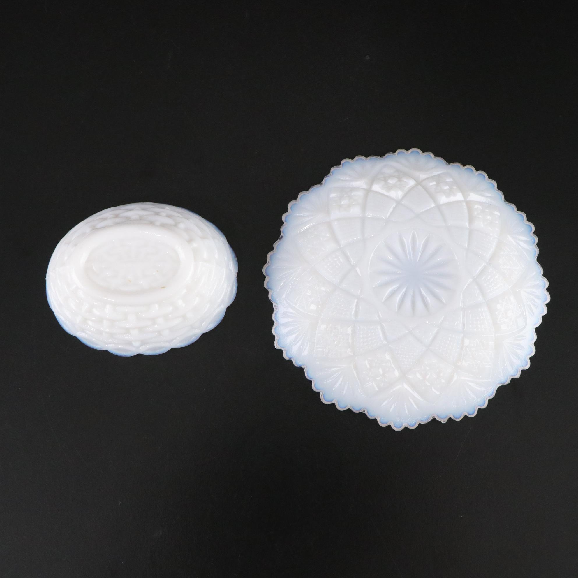 Westmoreland "Thumbelina" Sugar & Creamer with Butter Dish, Hen on Nest and Vase