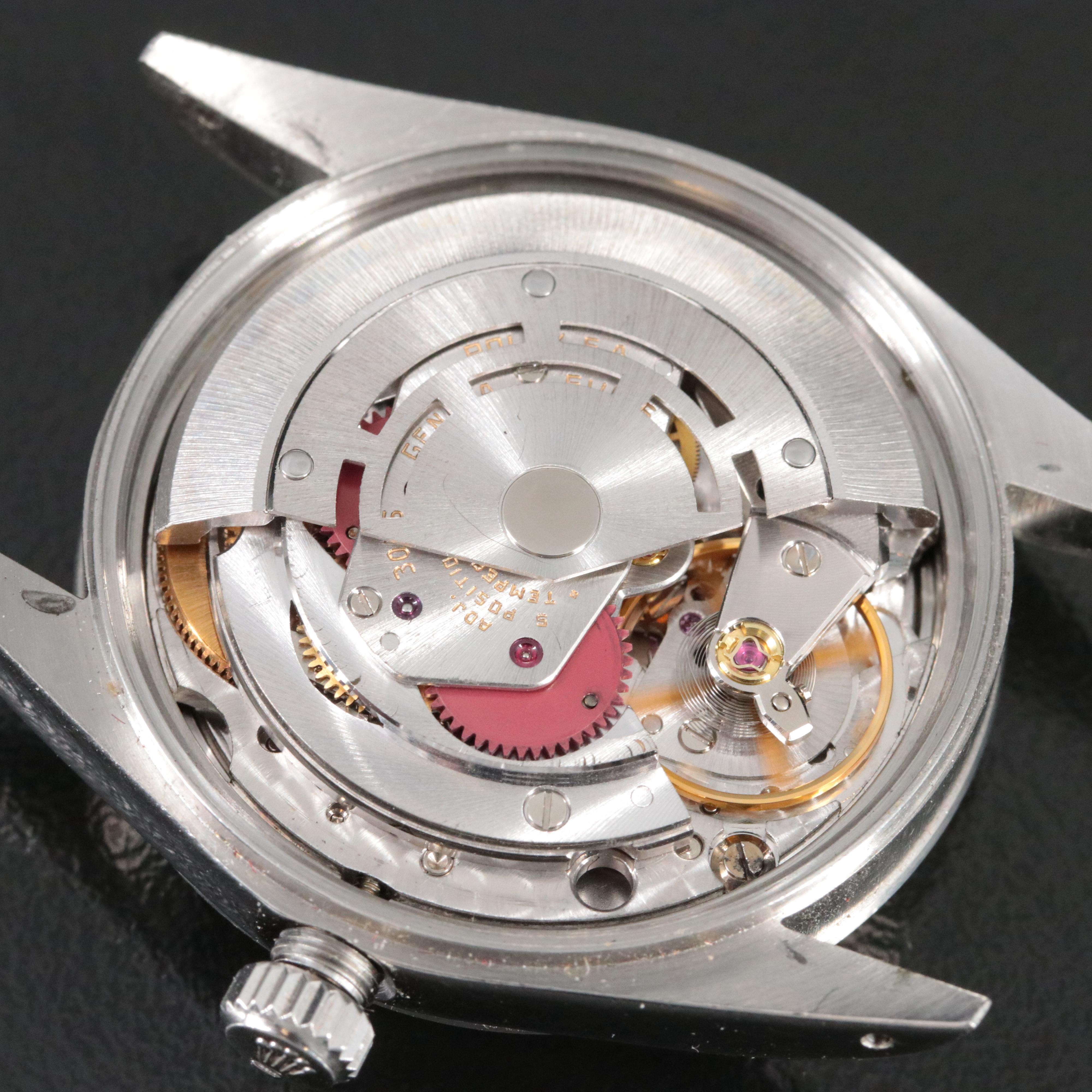 Rolex Oyster Perpetual Date 15000 Silver 34mm Steel Automatic Watch c.1989