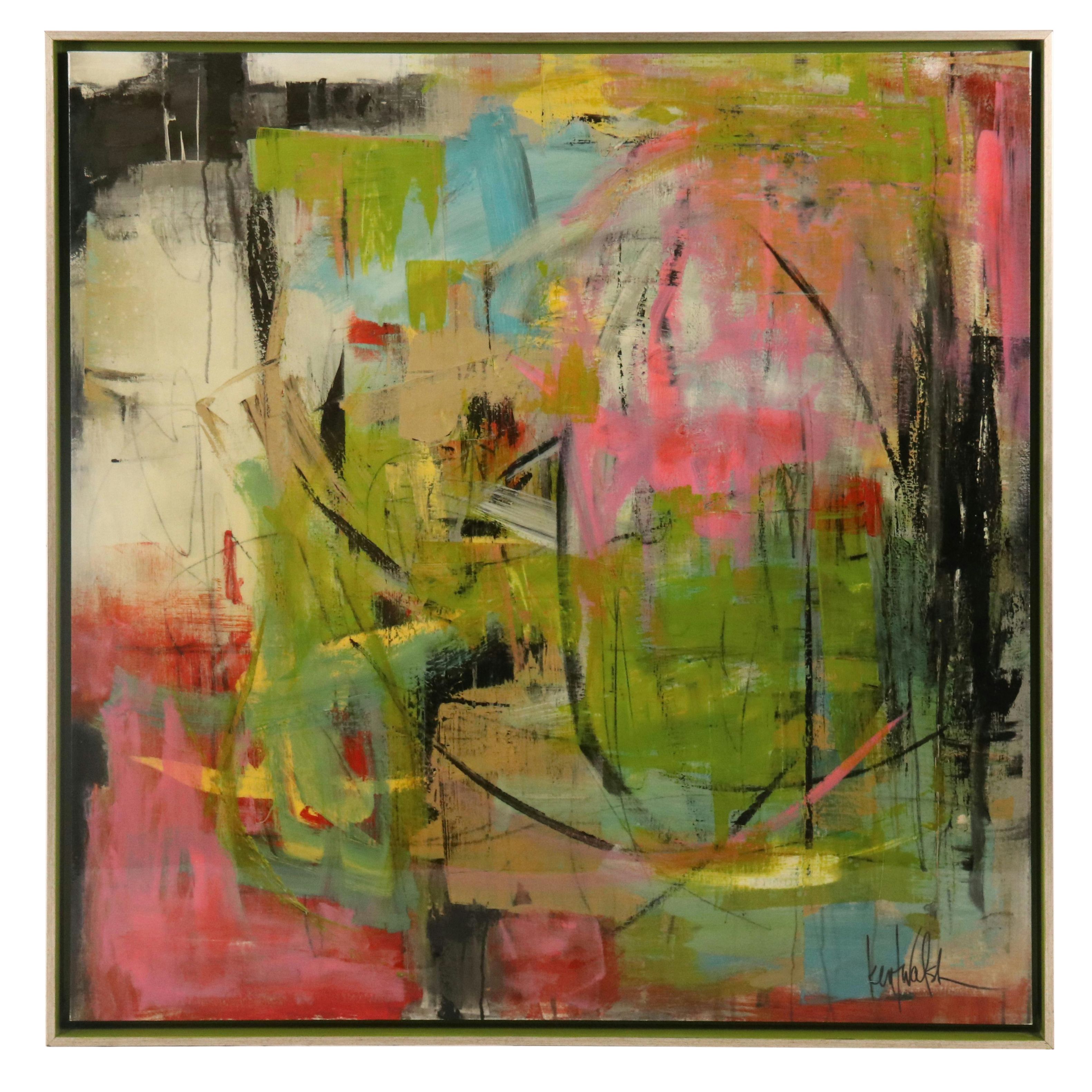 Embellished Abstract Giclée After Kent Walsh "Confection," 2016