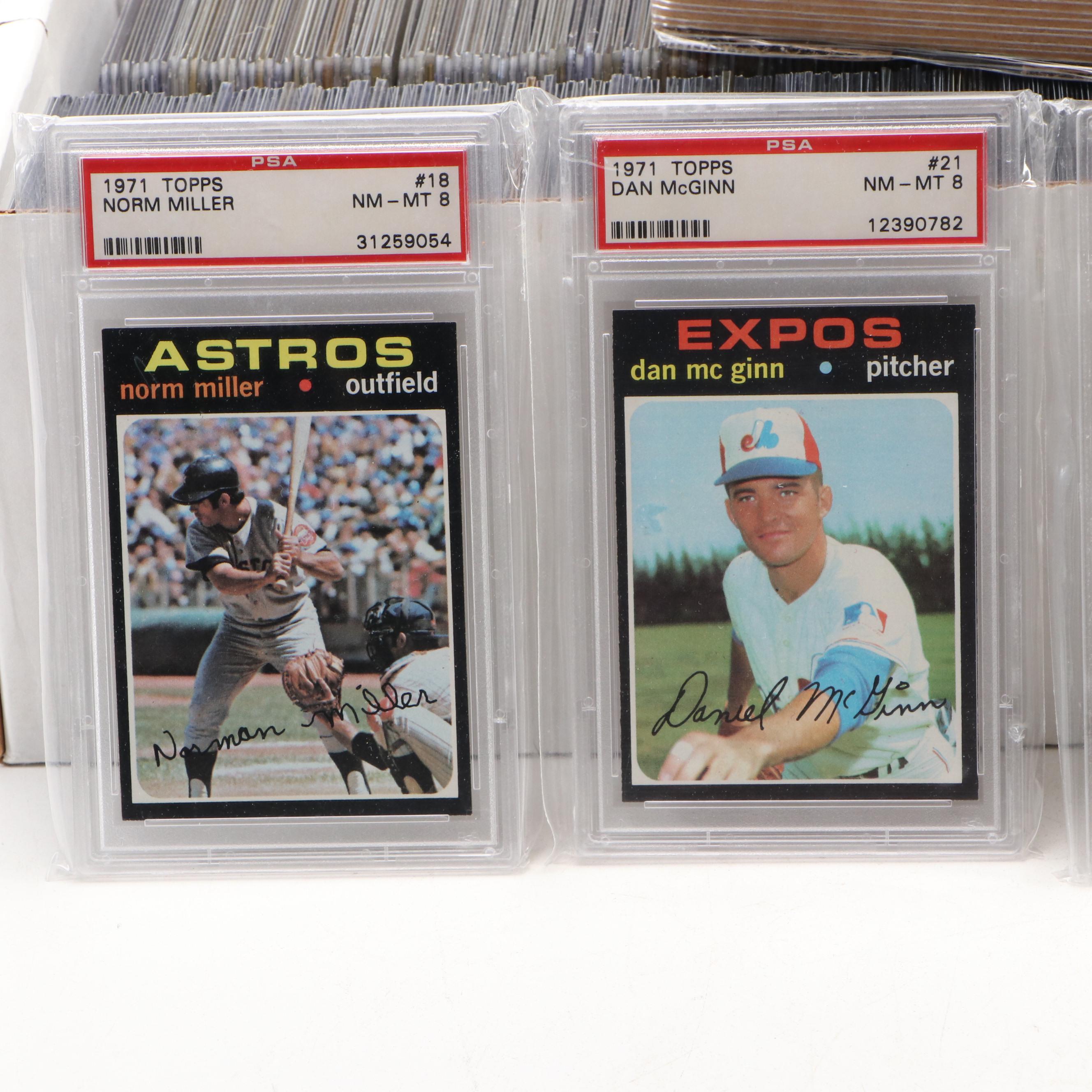 1971 Topps Complete Baseball Card Set with PSA Graded 8 NM-MT Cards