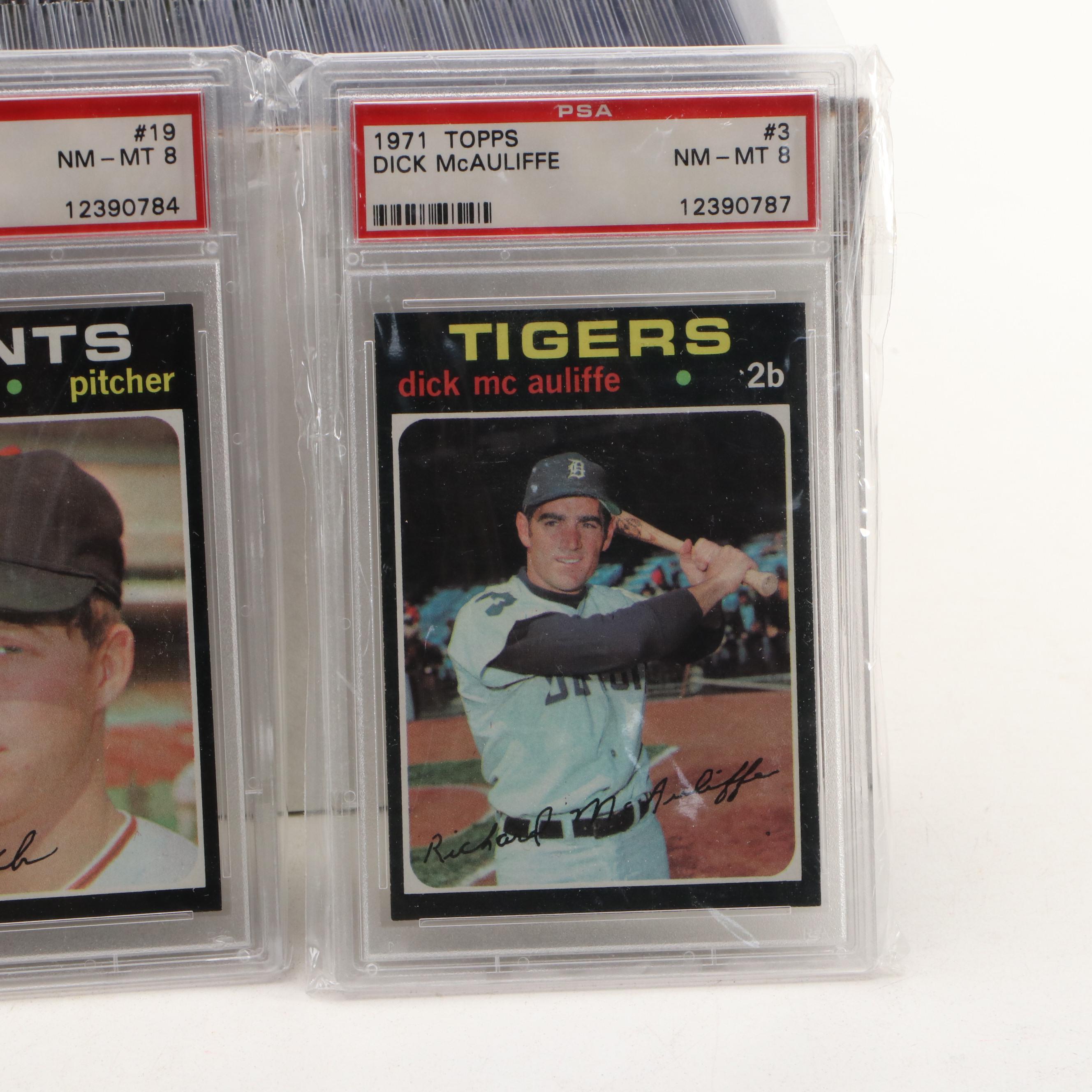 1971 Topps Complete Baseball Card Set with PSA Graded 8 NM-MT Cards