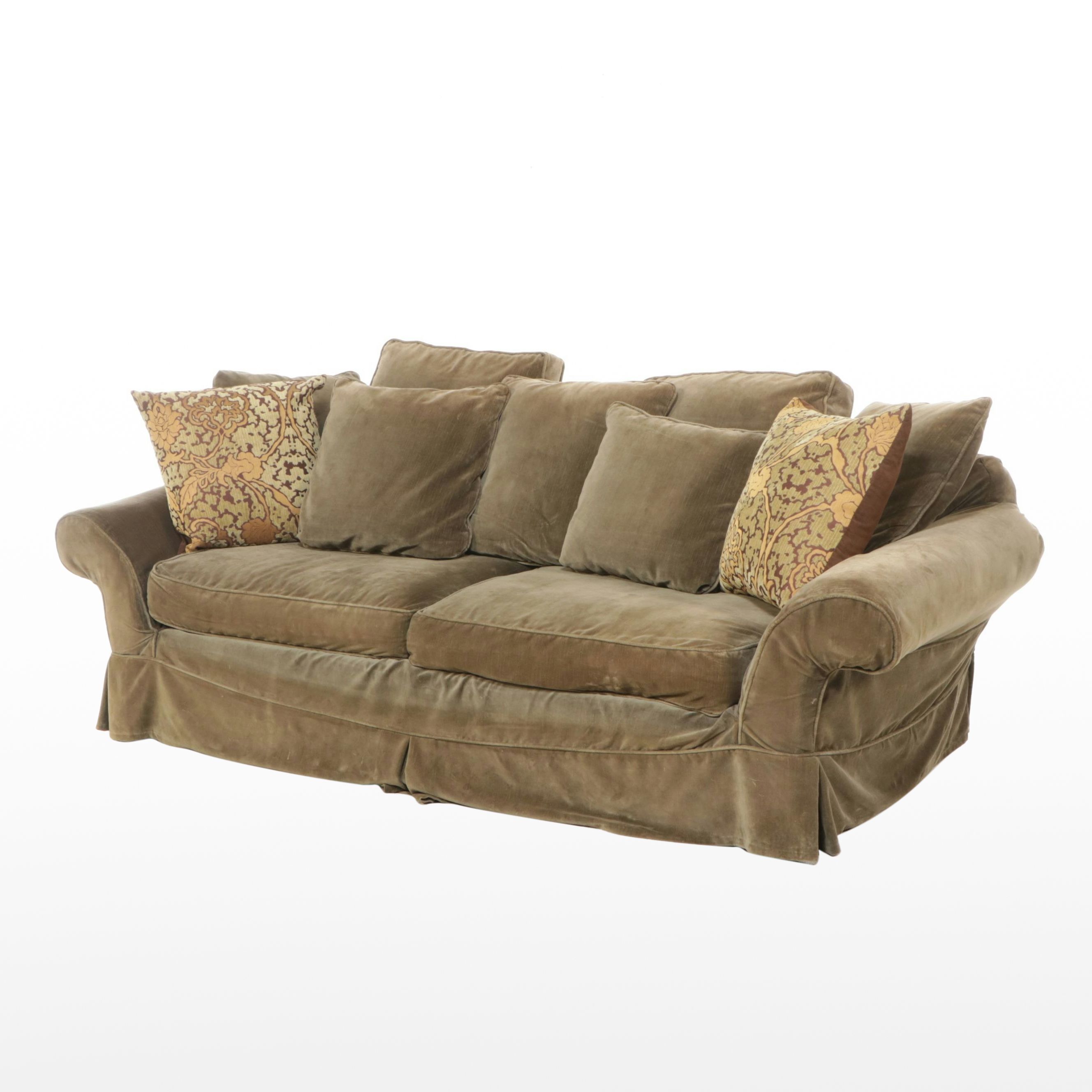 Cannes Moss Upholstered Sofa