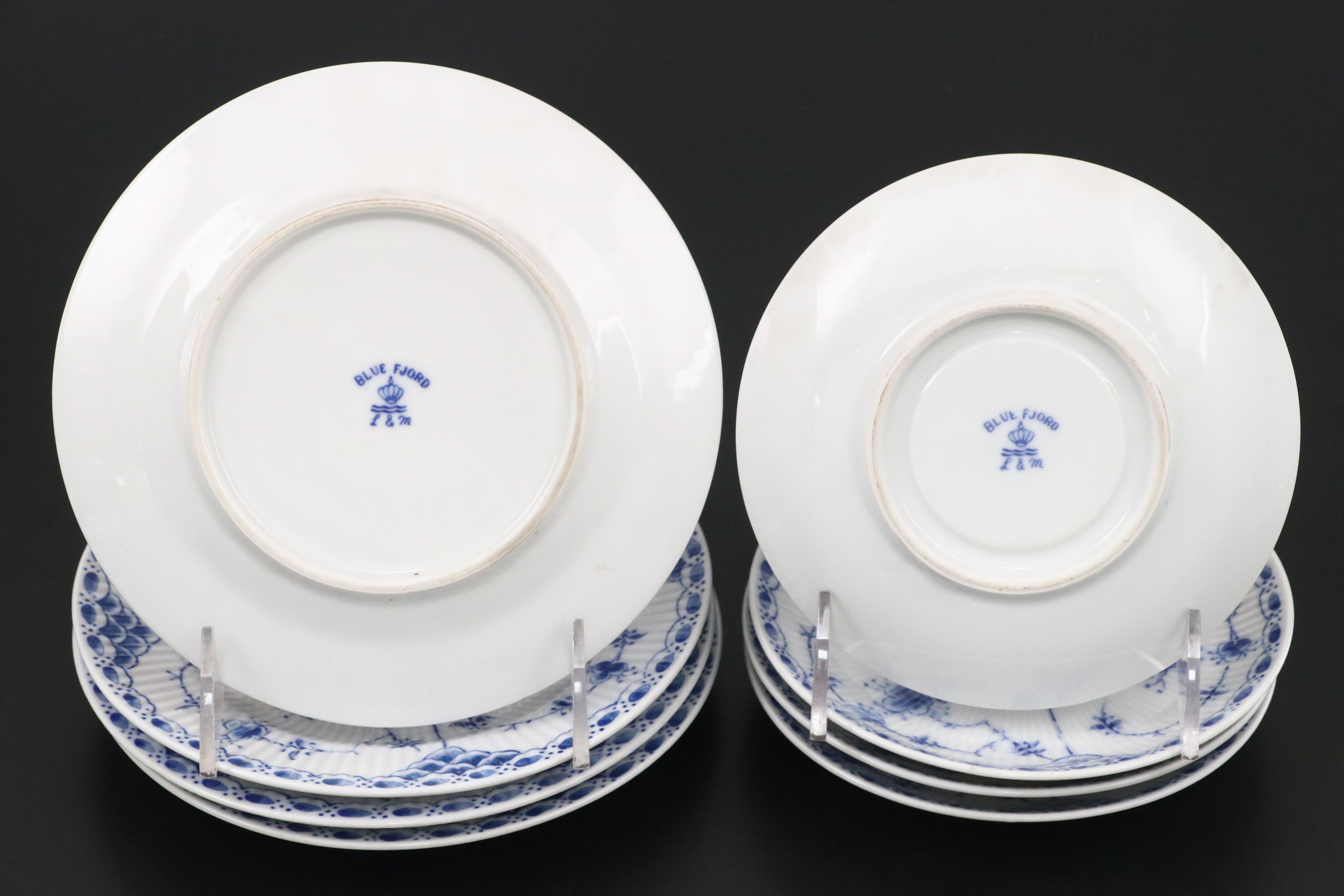 Lipper and Mann "Blue Fjord" Ceramic Dinnerware with Other Table Accessories