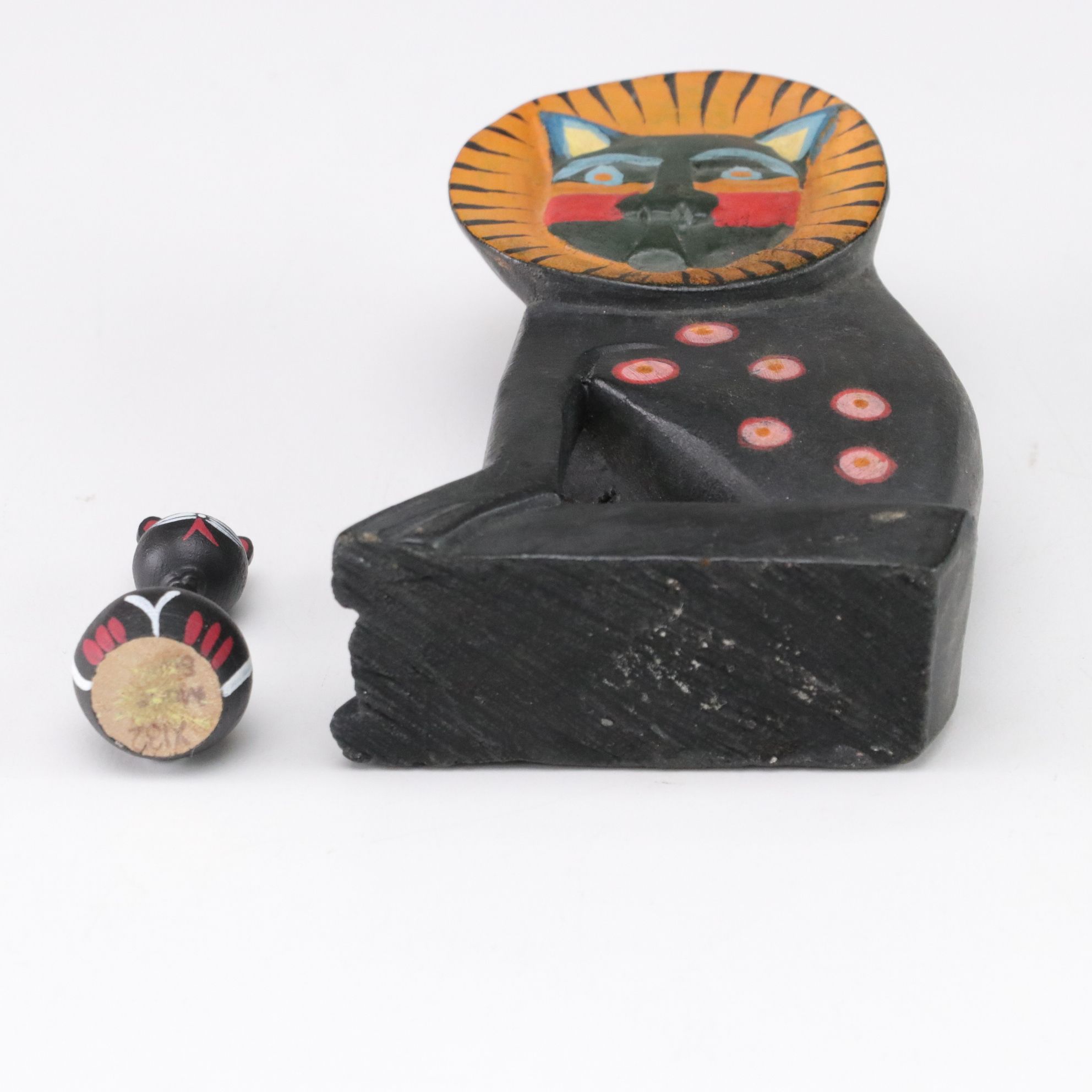 Folk Art Cat Figurines from Sri Lanka, Sweden & More