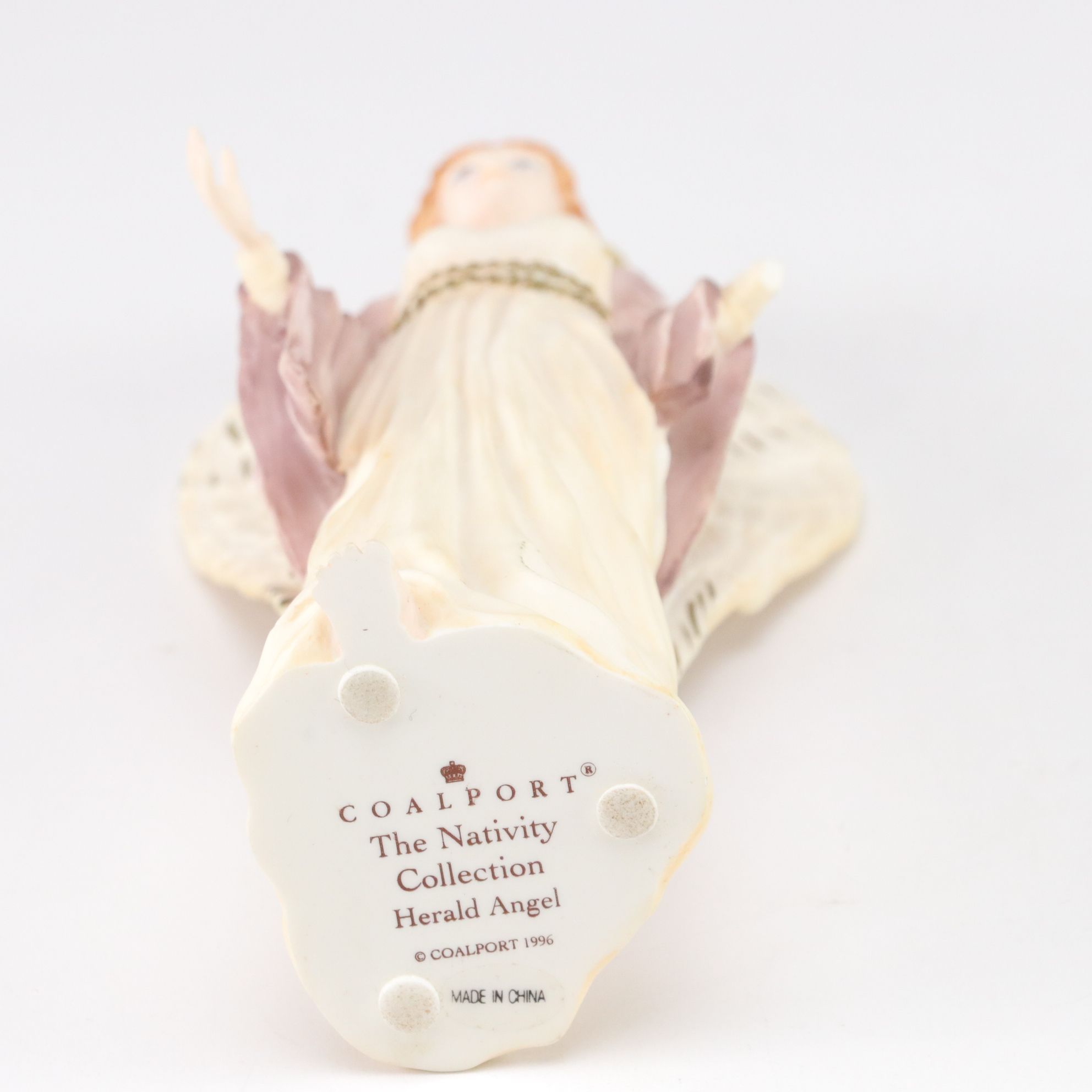 Saint Gabriel Carved Resin Figurine, Herald Angel and Lefton Wall-Hanging Angel