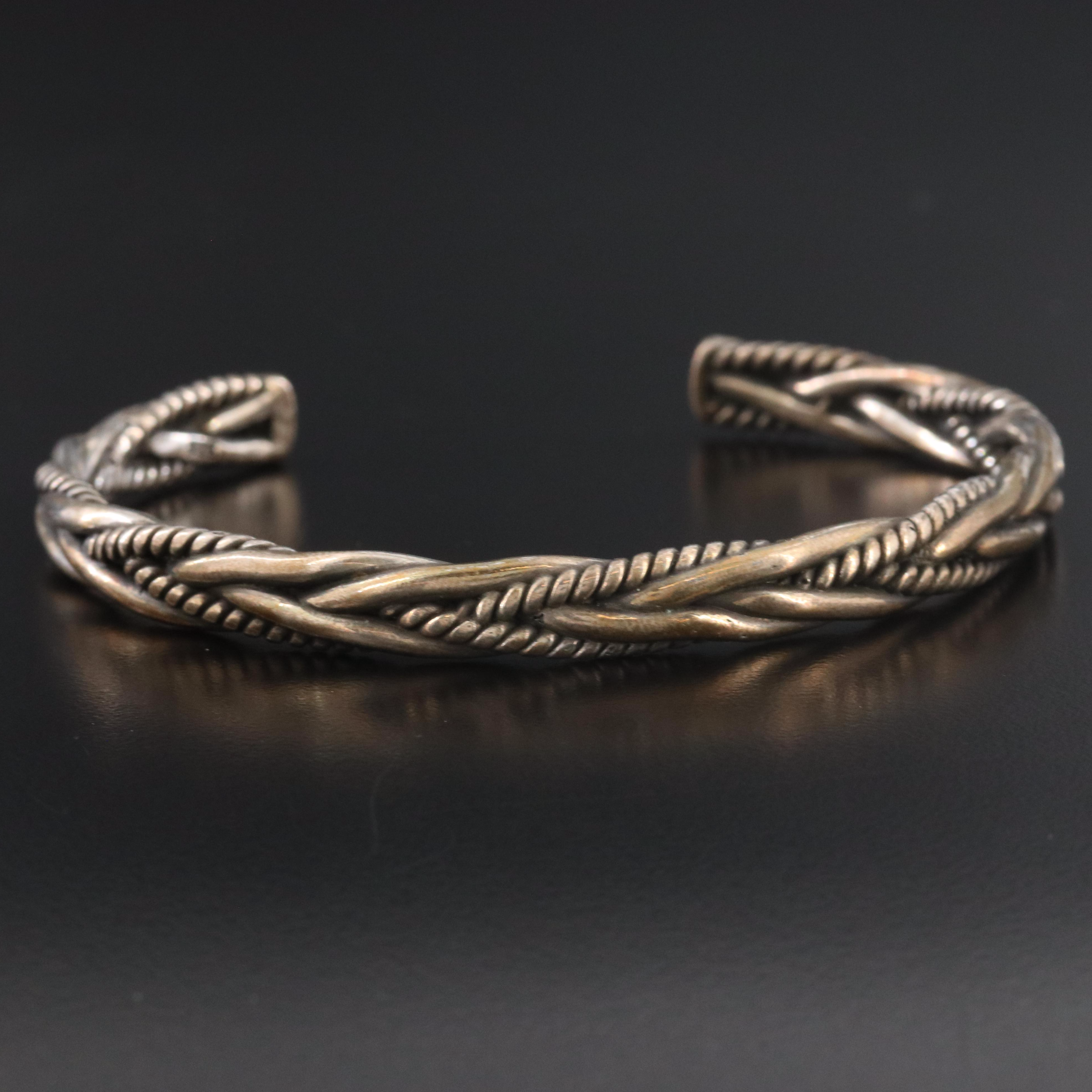 Sterling Braided Cuff