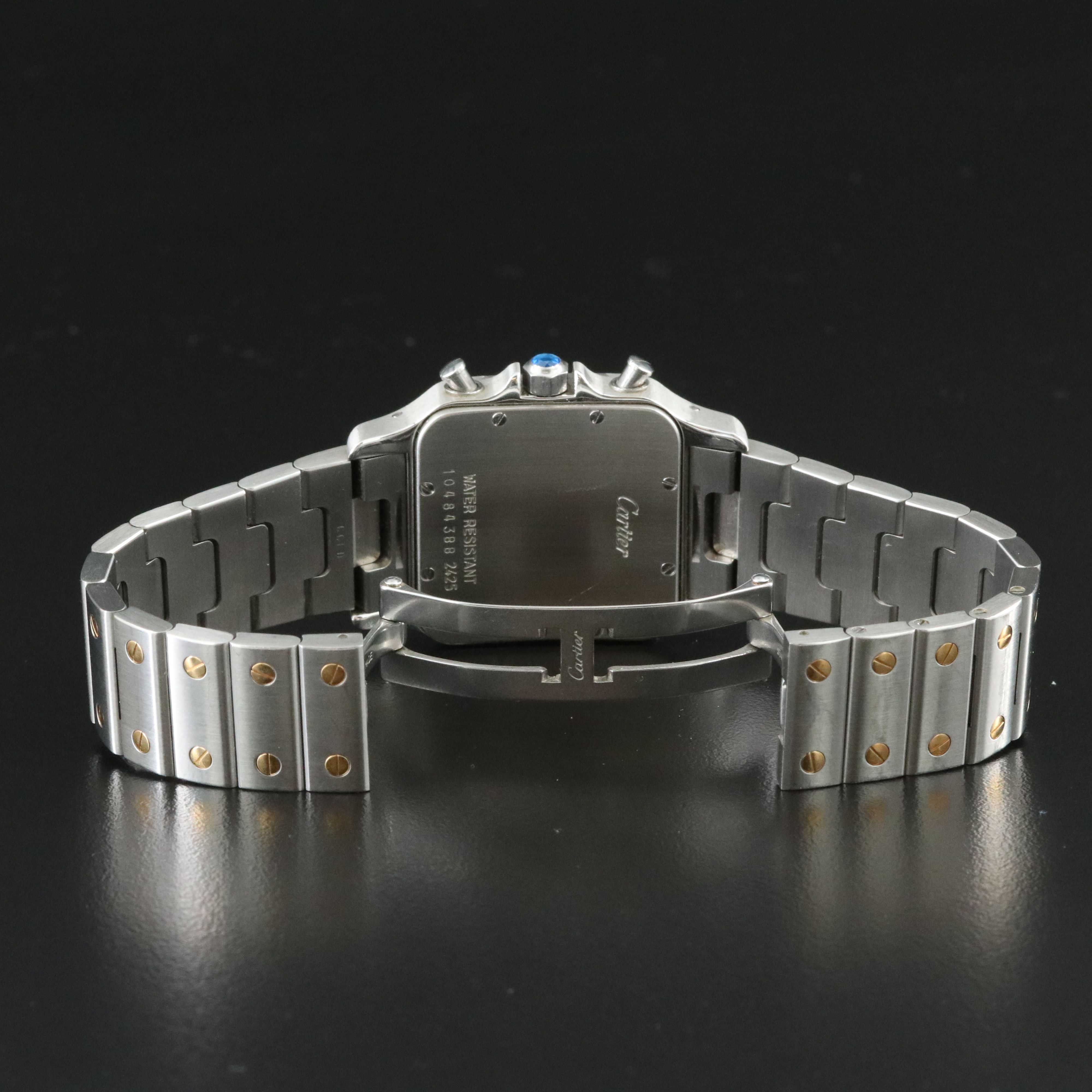 Cartier Santos Galbee 2425 Chronograph 18K & Steel 30mm Quartz Watch