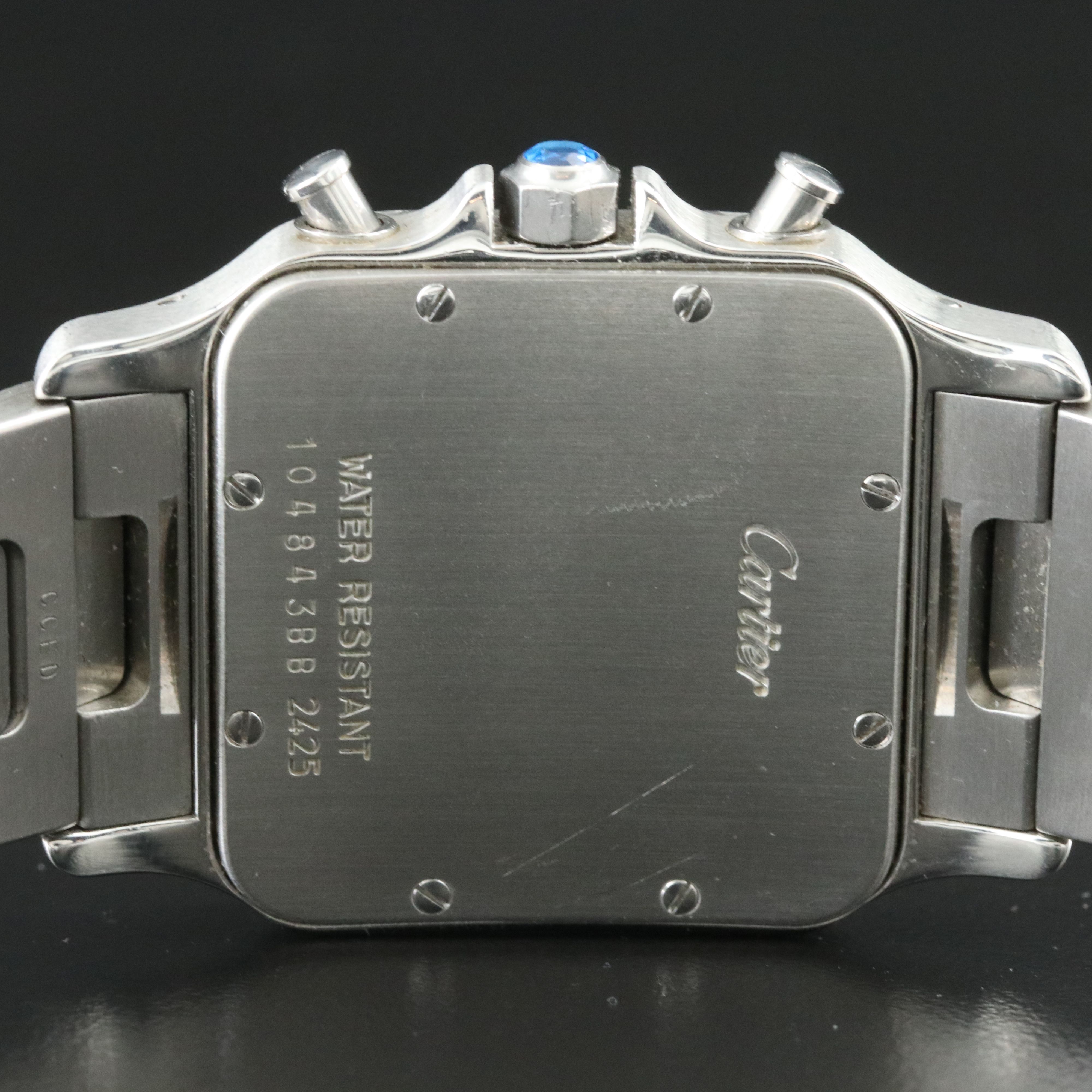 Cartier Santos Galbee 2425 Chronograph 18K & Steel 30mm Quartz Watch