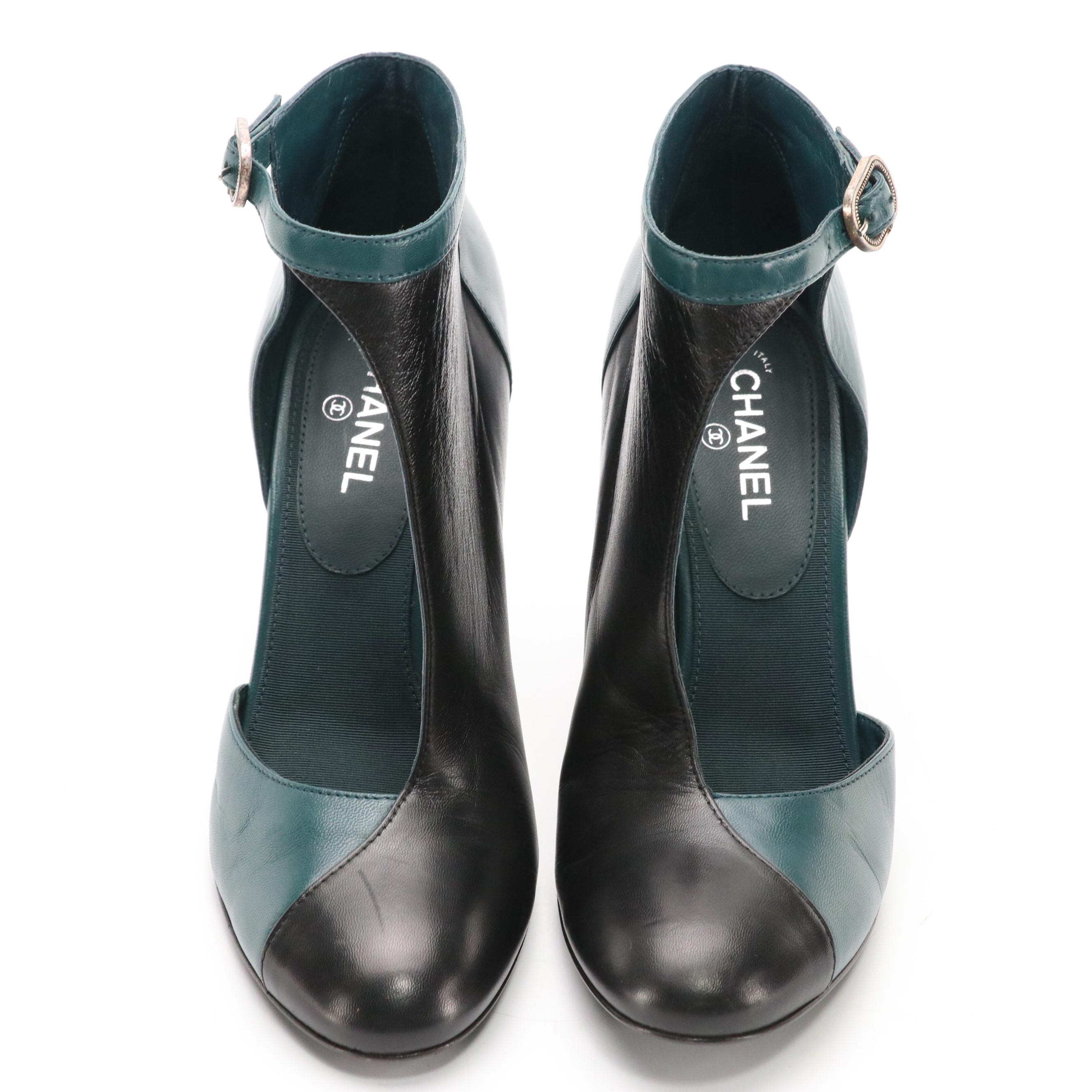 Chanel Boy Logo Half D'Orsay Ankle Boots in Colorblock Leather