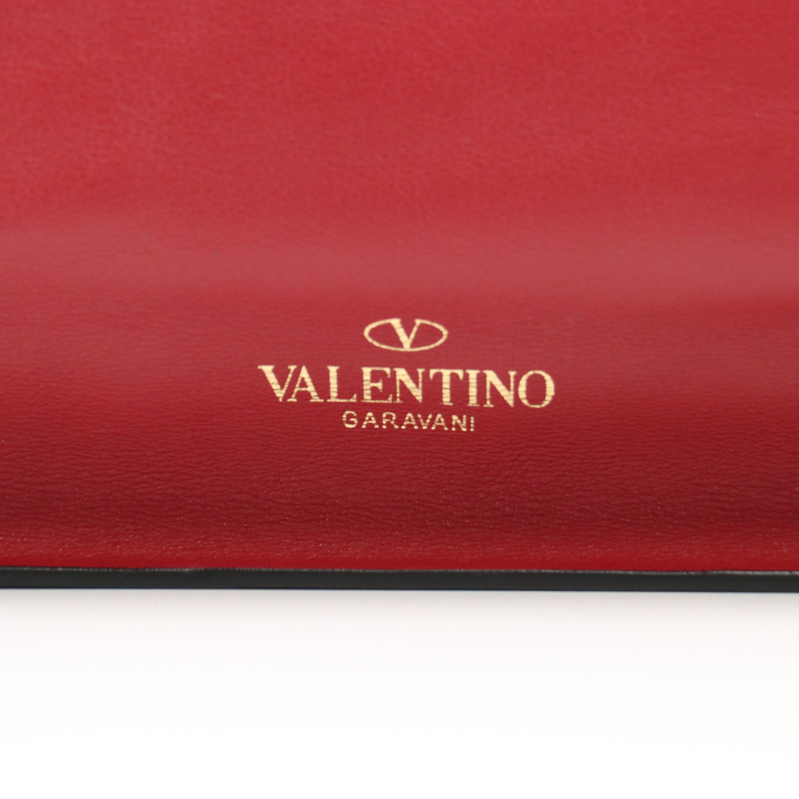 Valentino Garavani Rockstud Vitello Scarlet Red Leather Runway Tote Bag