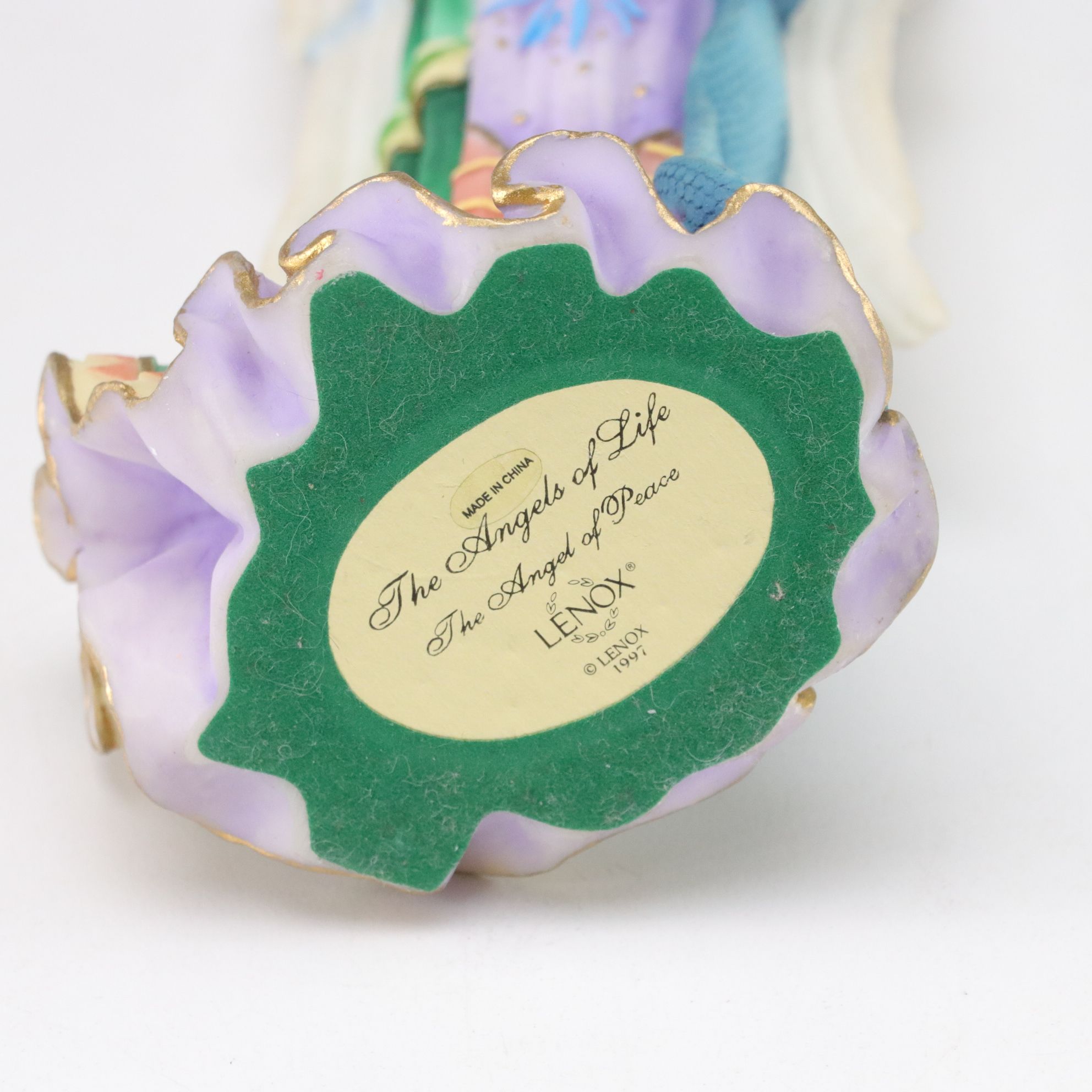 Lenox "The Angel of Peace" Figurine with Avon Nativity Angels