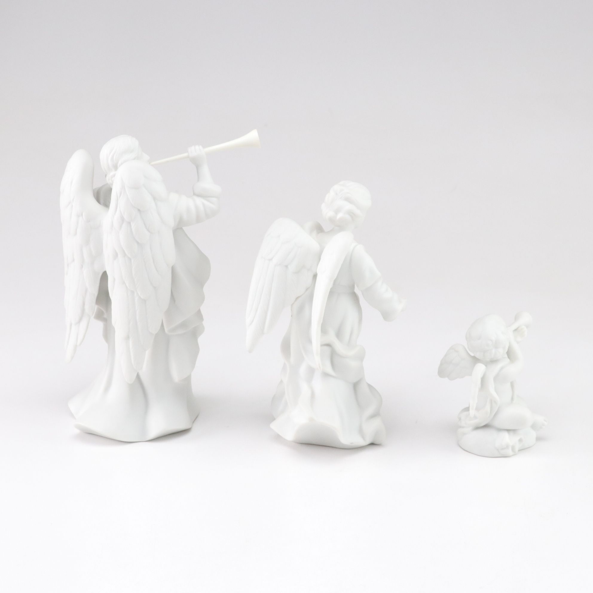 Lenox "The Angel of Peace" Figurine with Avon Nativity Angels