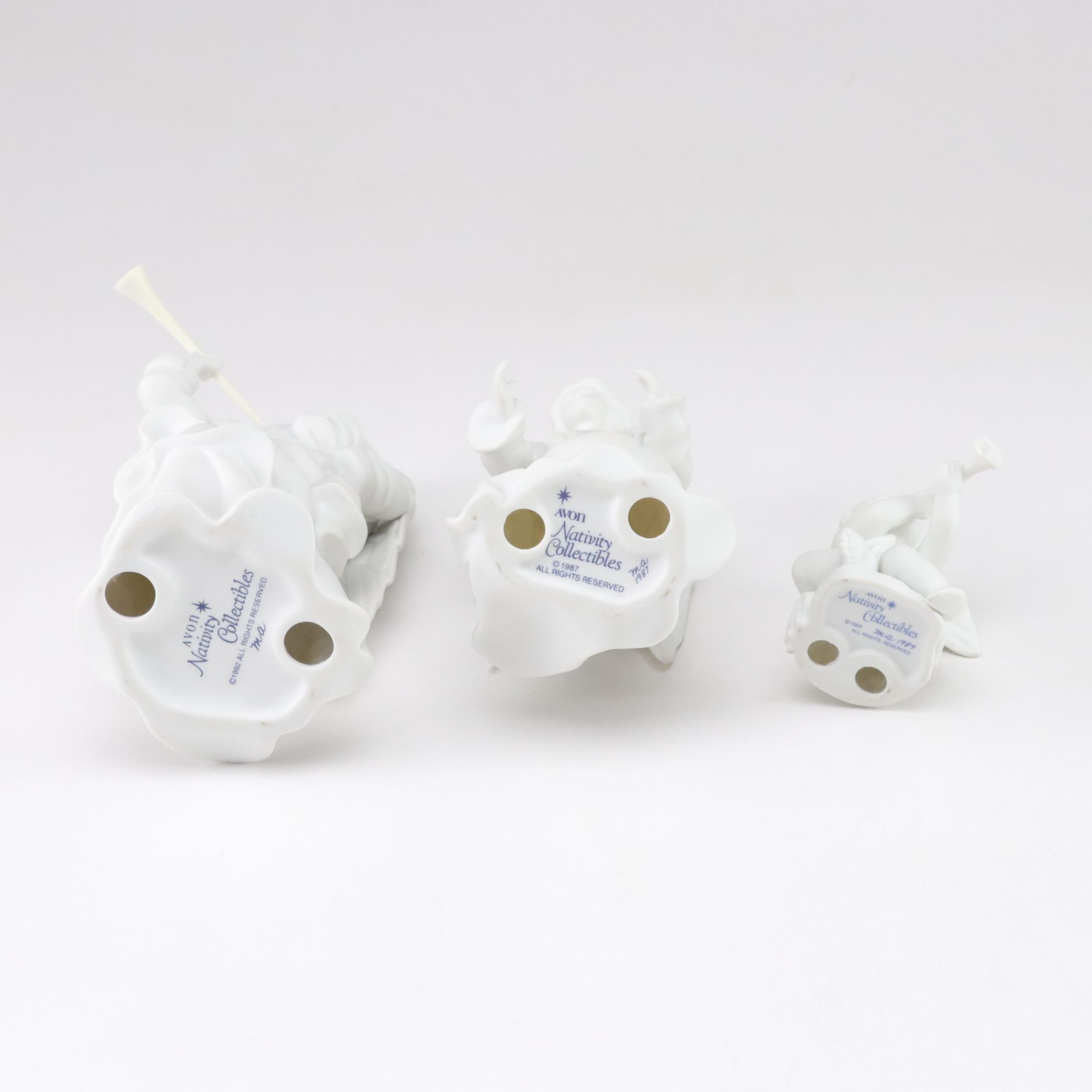 Lenox "The Angel of Peace" Figurine with Avon Nativity Angels