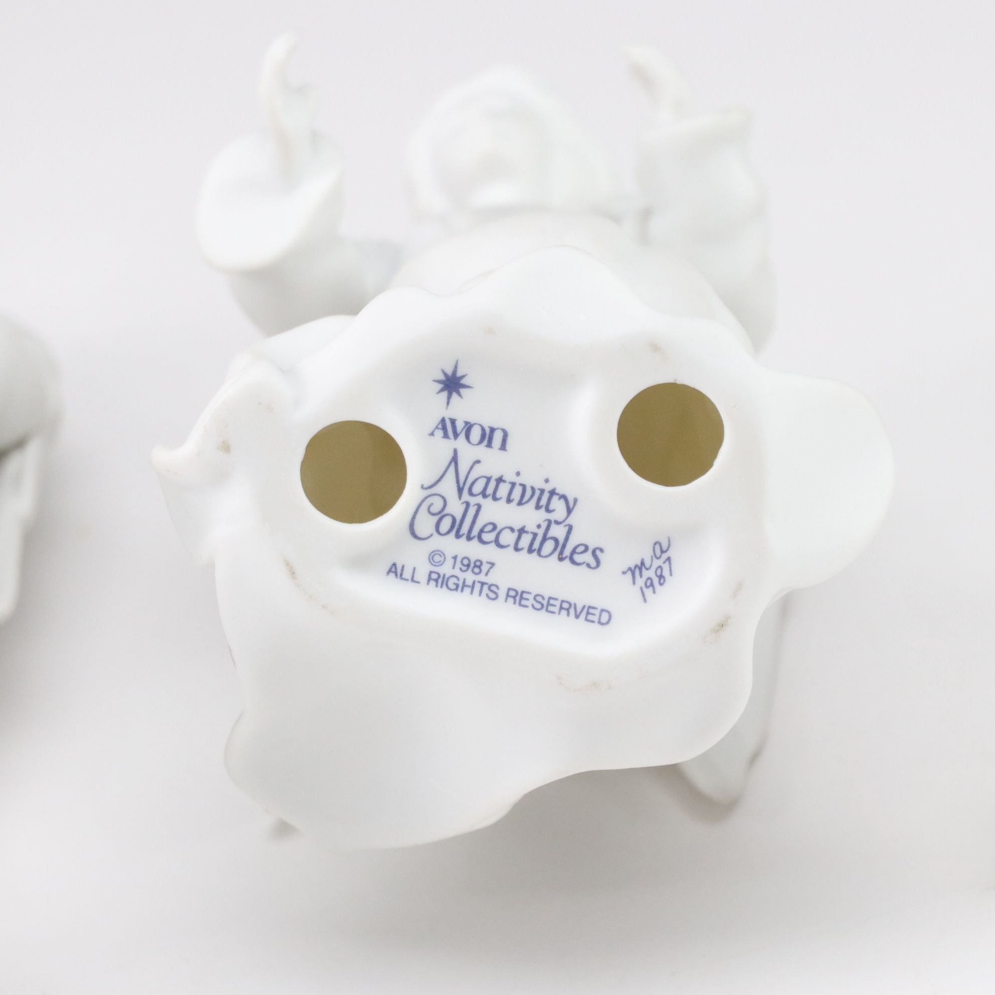 Lenox "The Angel of Peace" Figurine with Avon Nativity Angels