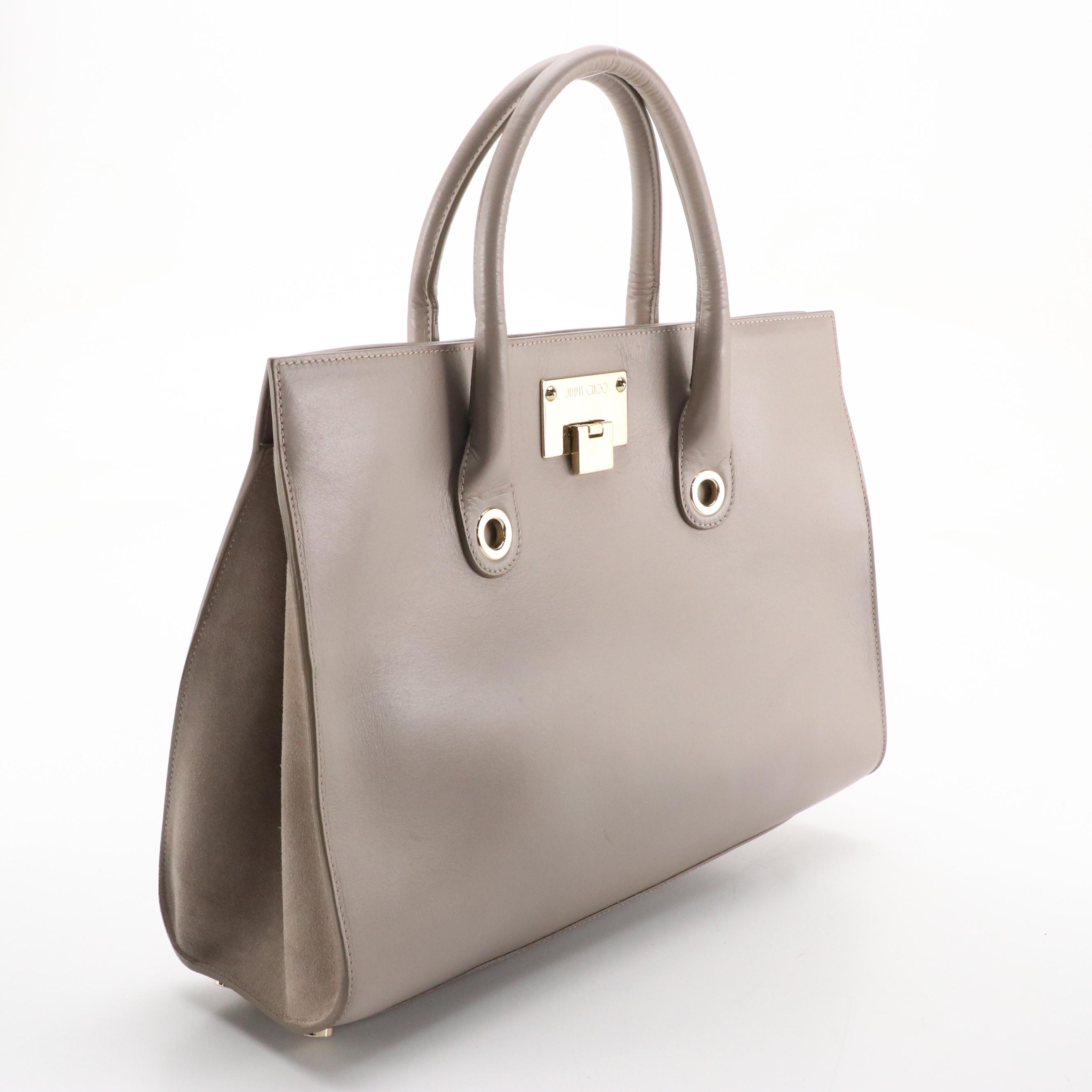 Jimmy Choo Leather and Suede Riley Tote Bag