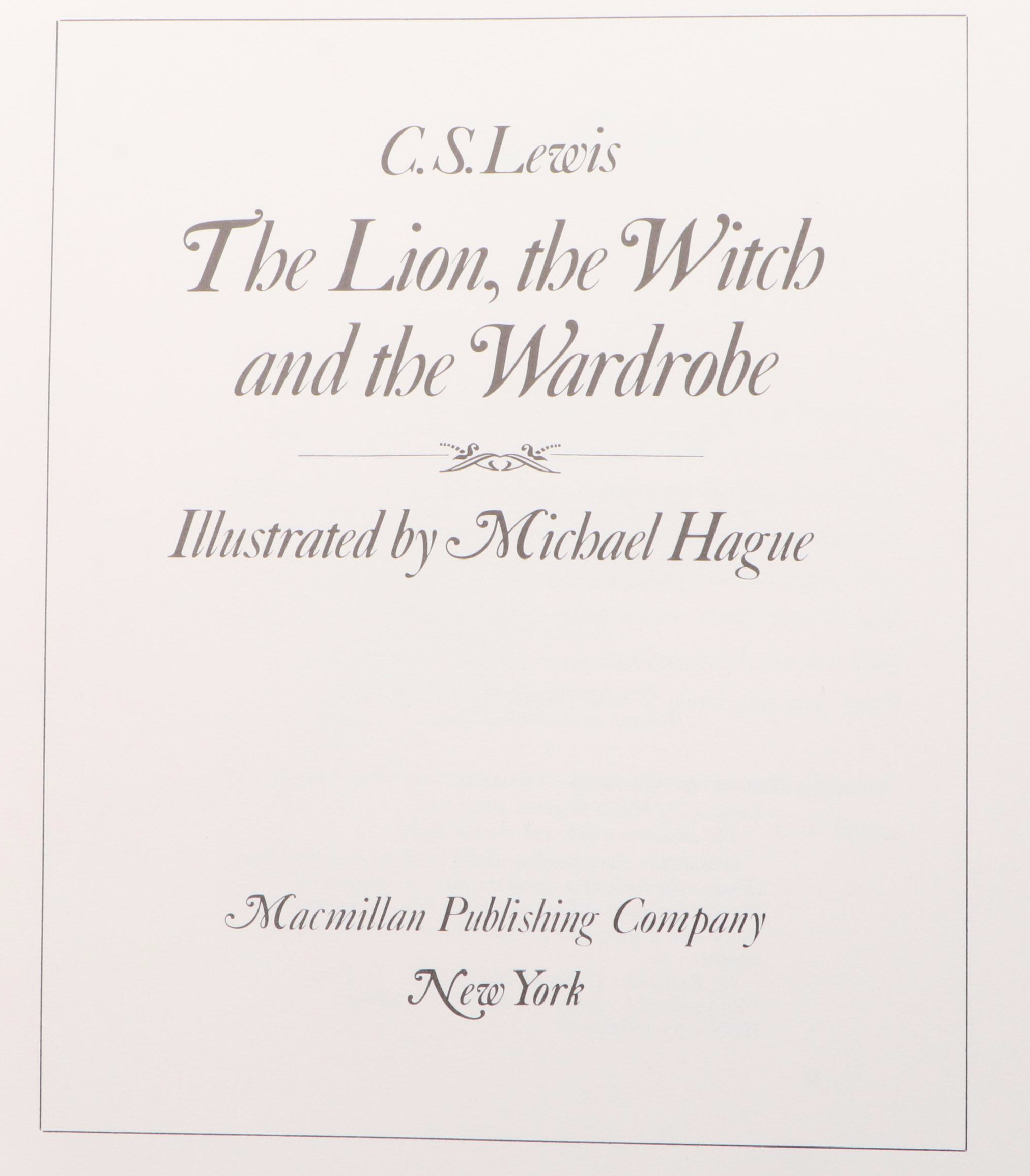 First Illustrated Deluxe Edition "The Lion, the Witch and the Wardrobe" by Lewis