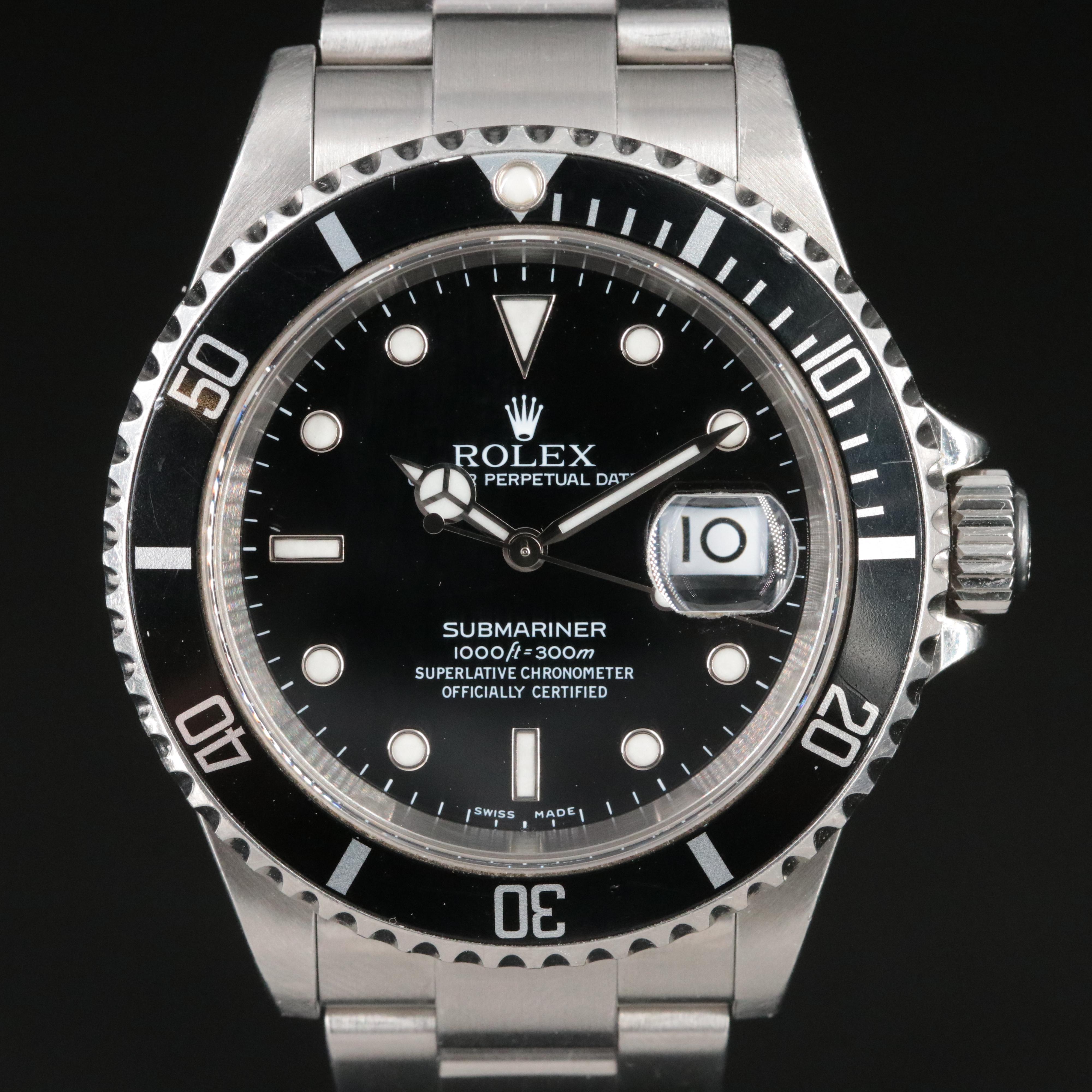2004 Rolex Submariner Date Automatic Model 16610 Watch