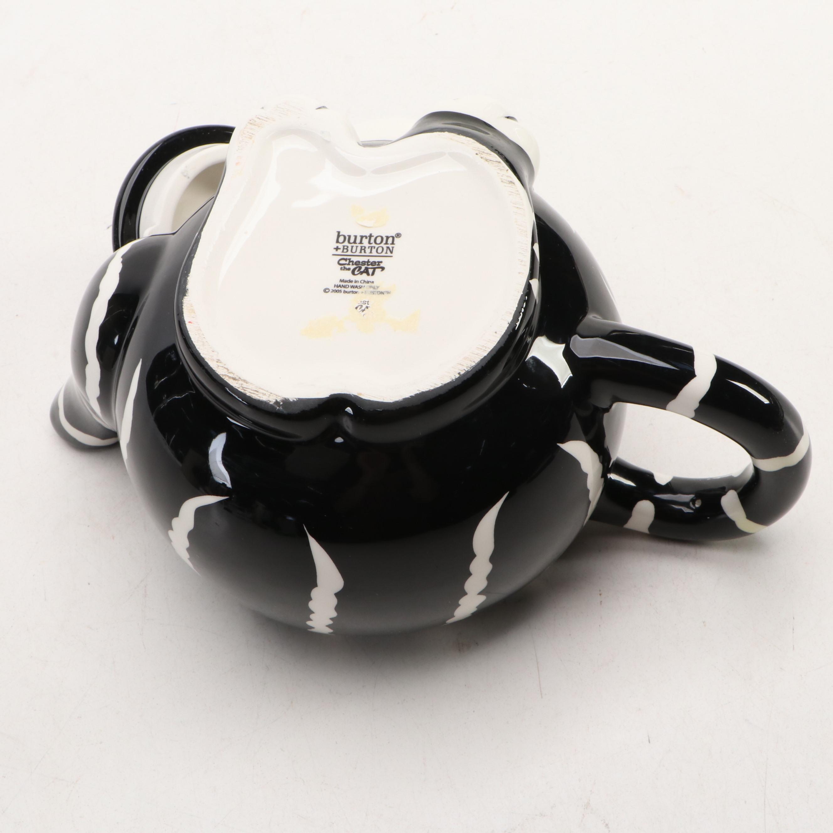 Burton and Burton "Chester the Cat" Ceramic Teapot
