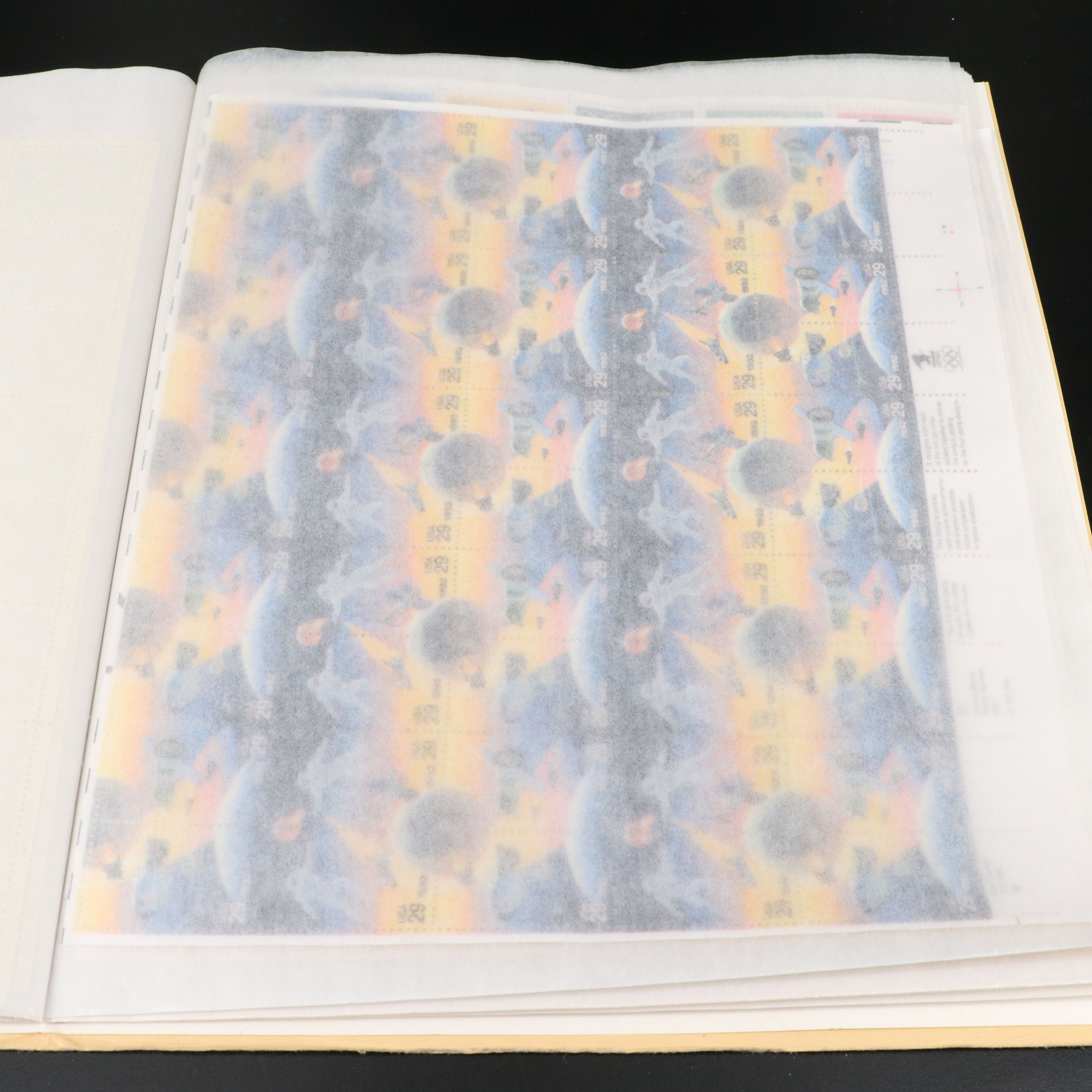 Group of U.S. Postage Stamp Plate Blocks and Mint Stamp Sheets