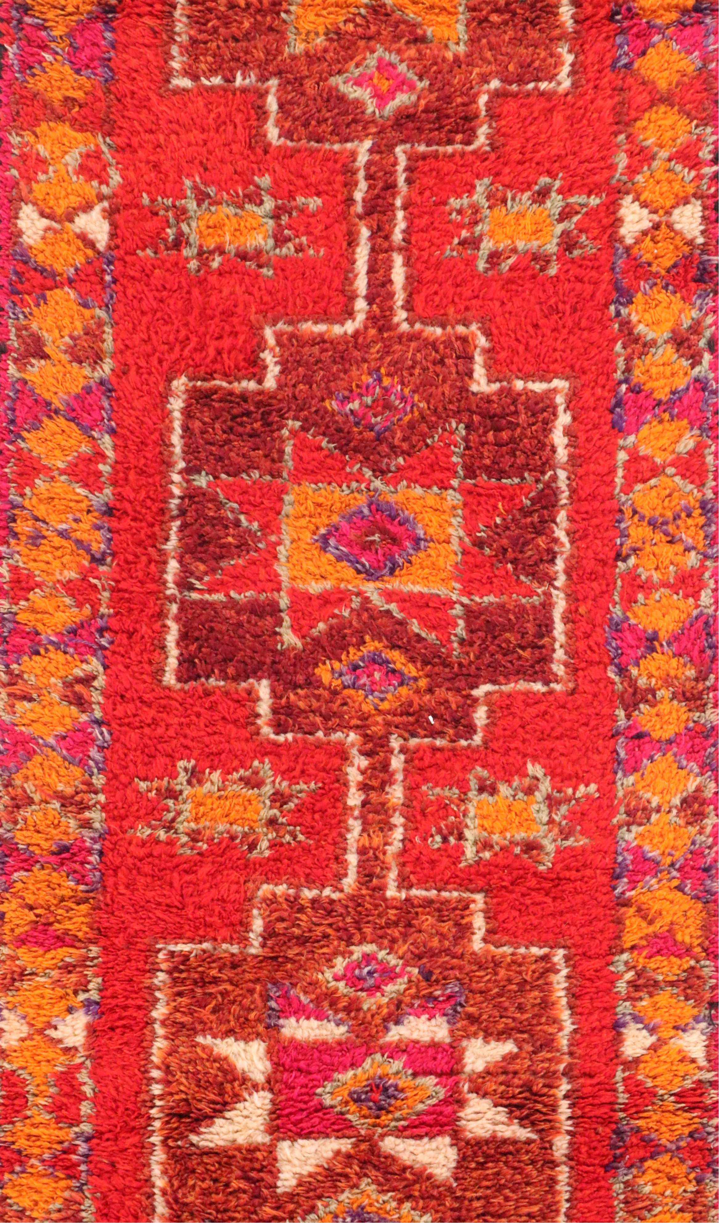 3'1 x 9'10 Hand-Knotted Moroccan Berber Long Rug