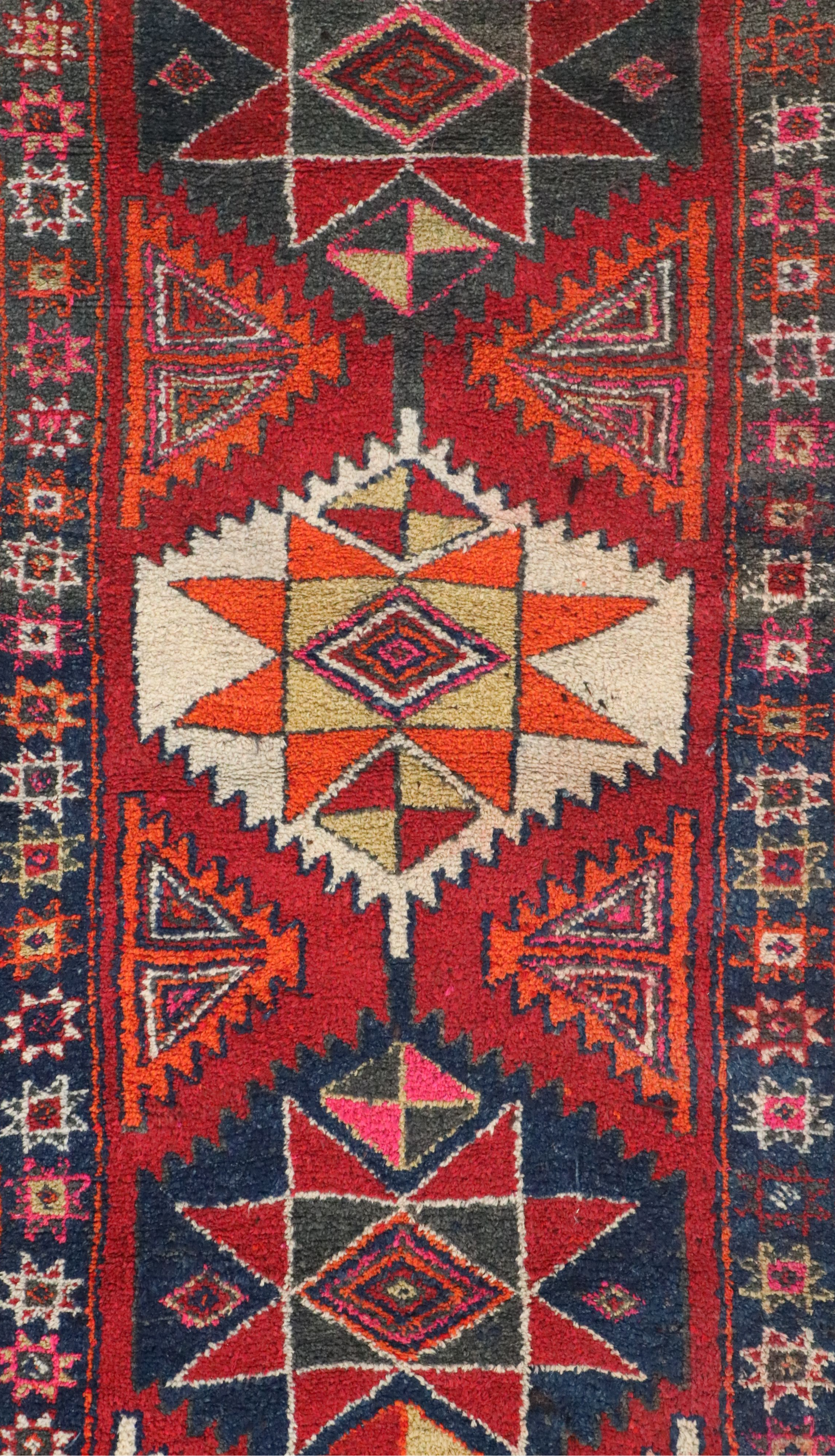 4' x 10'7 Hand-Knotted Moroccan Berber Long Rug
