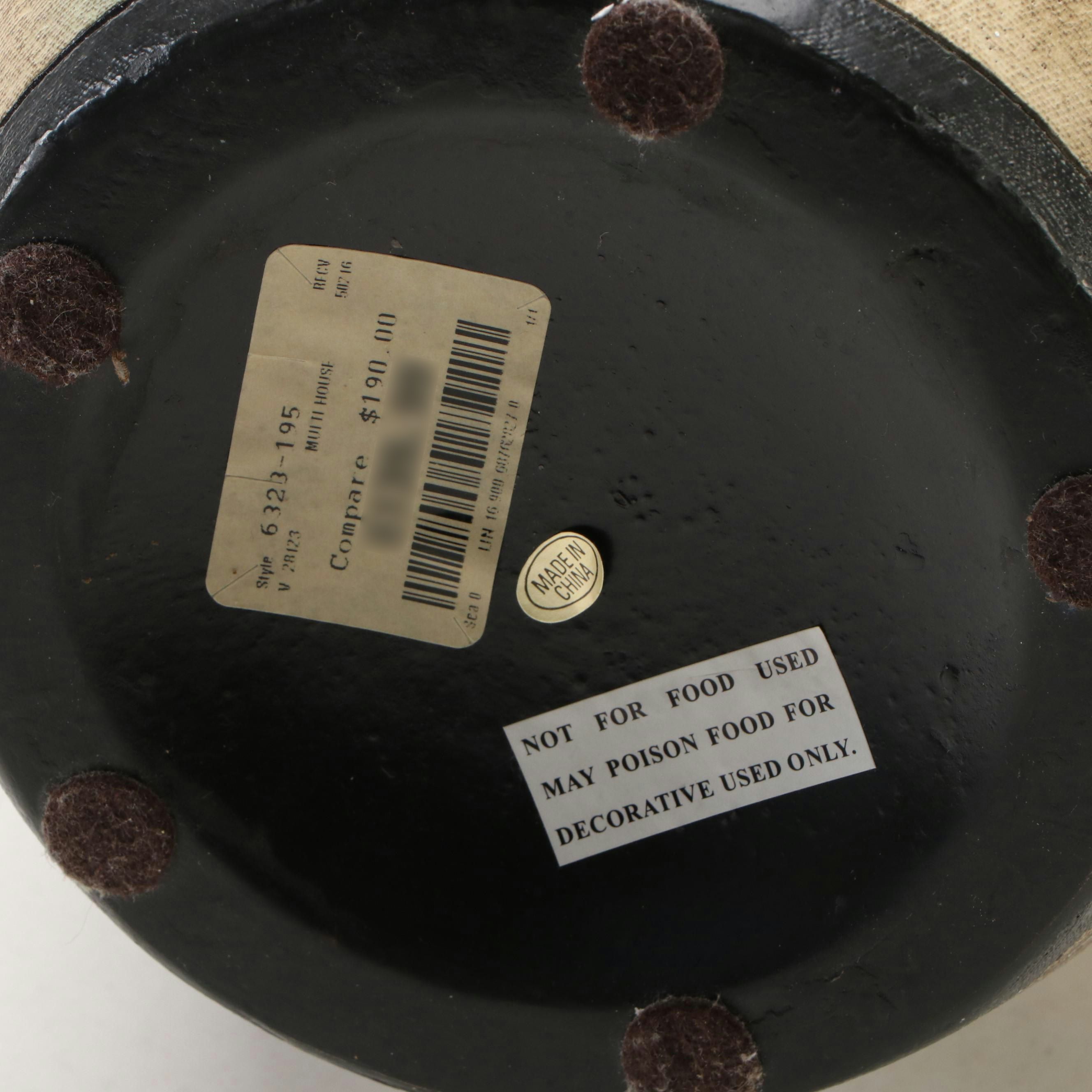 Contemporary Abstract Village Scene Textured Floor Vase