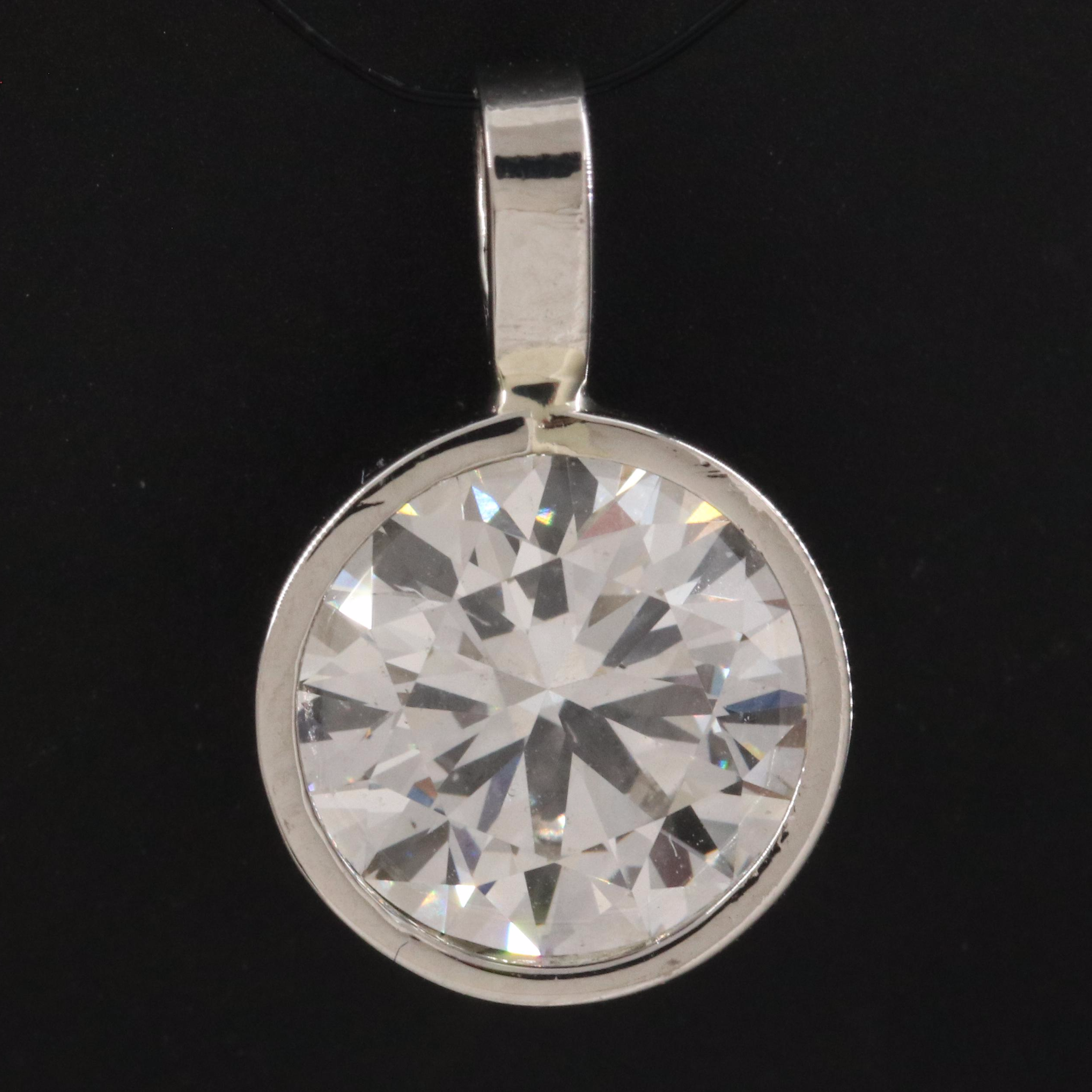 Platinum 2.00 CT Lab Grown Diamond Pendant with IGI Report