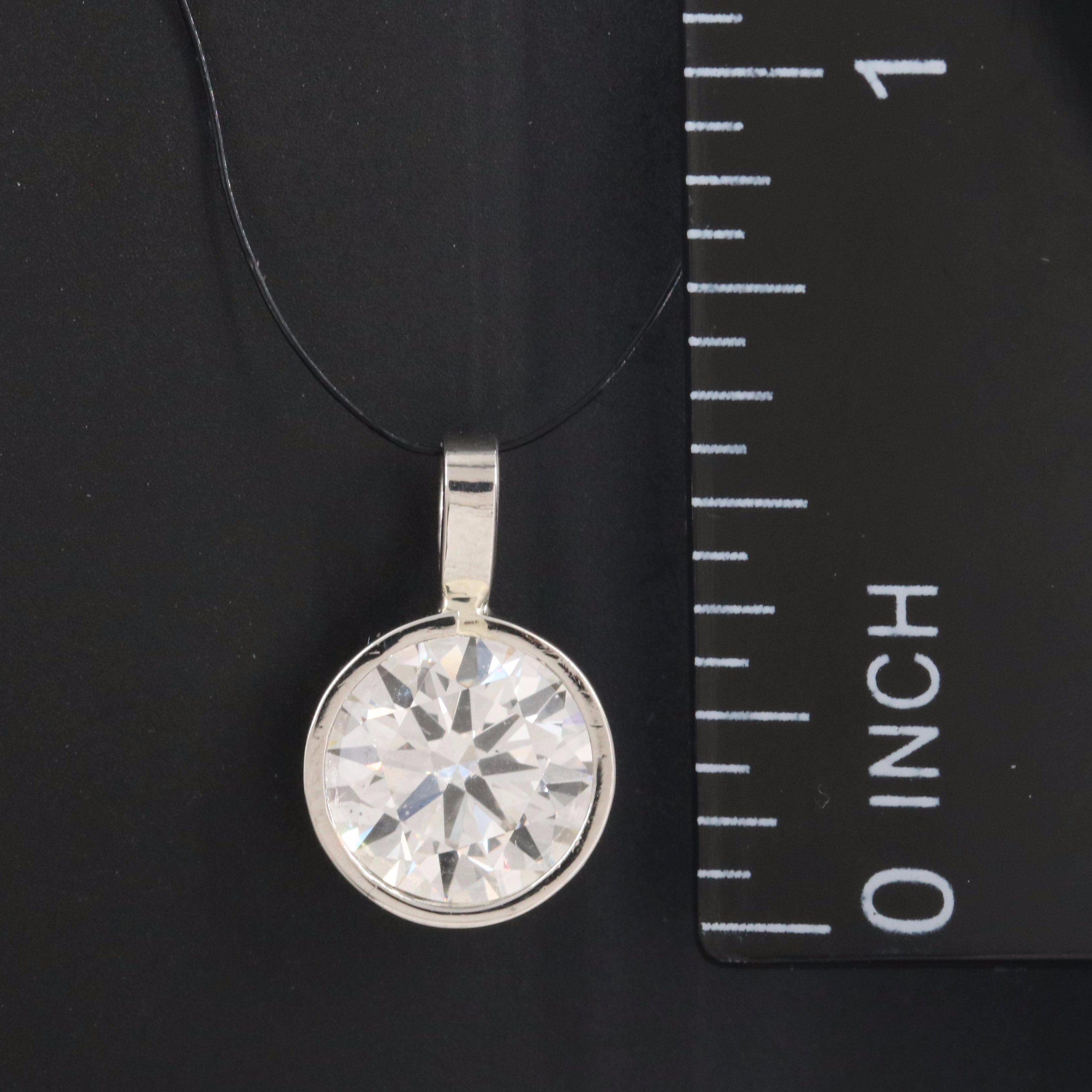 Platinum 2.00 CT Lab Grown Diamond Pendant with IGI Report