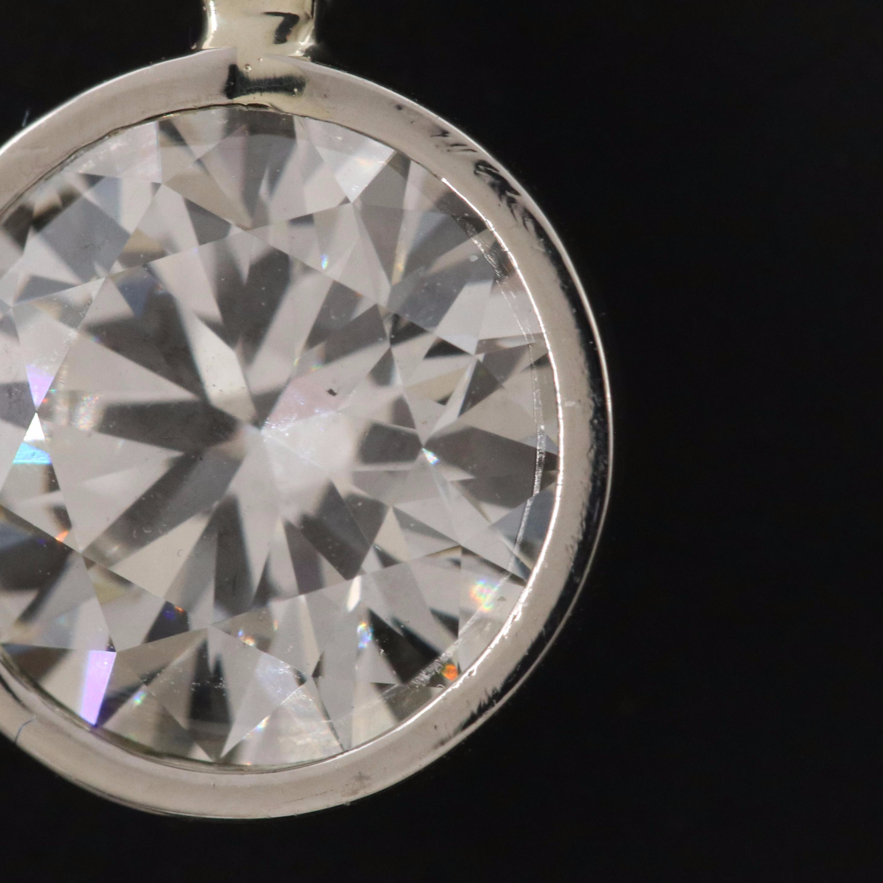 Platinum 2.00 CT Lab Grown Diamond Pendant with IGI Report