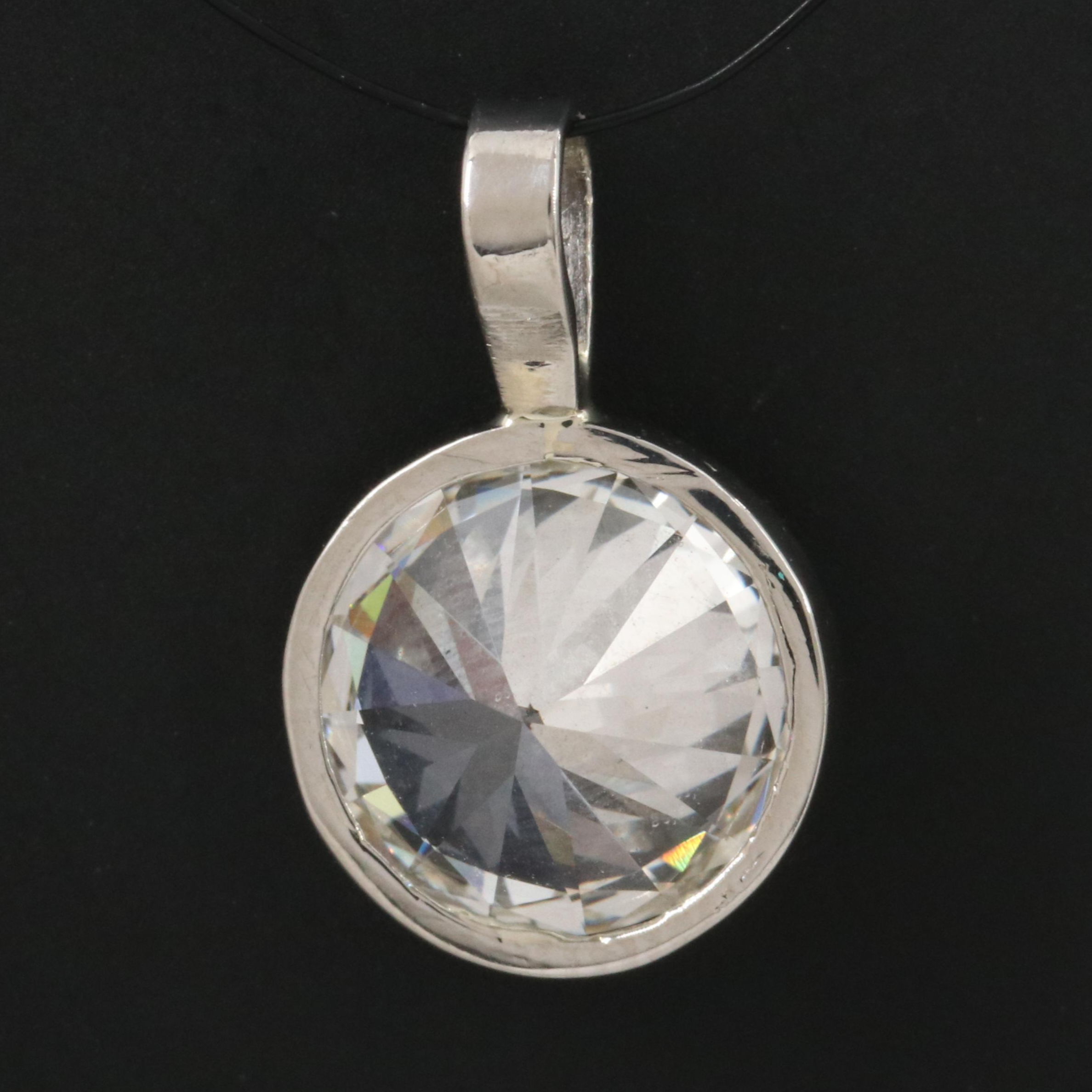 Platinum 2.00 CT Lab Grown Diamond Pendant with IGI Report