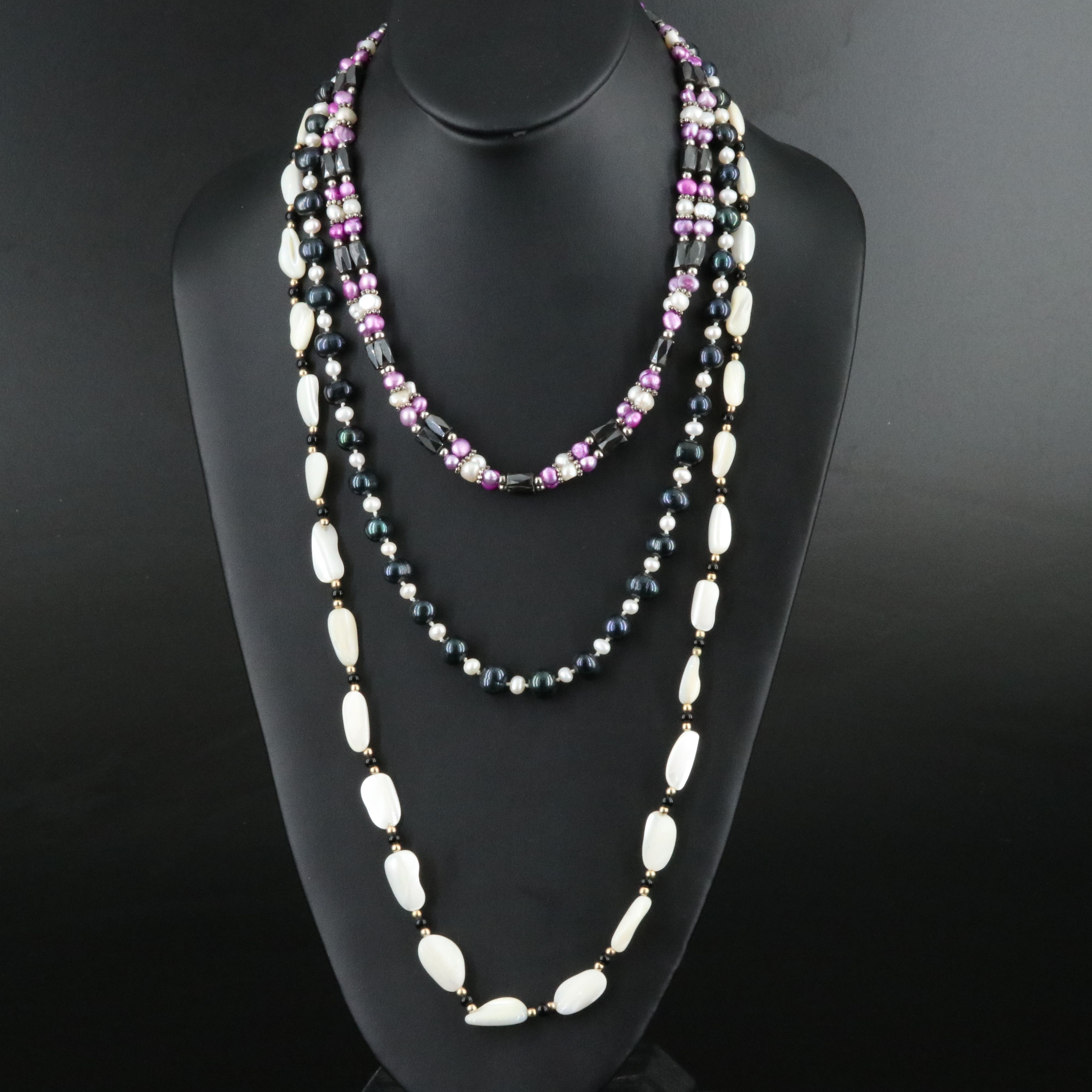 Pearl and Mother-of-Pearl Necklaces