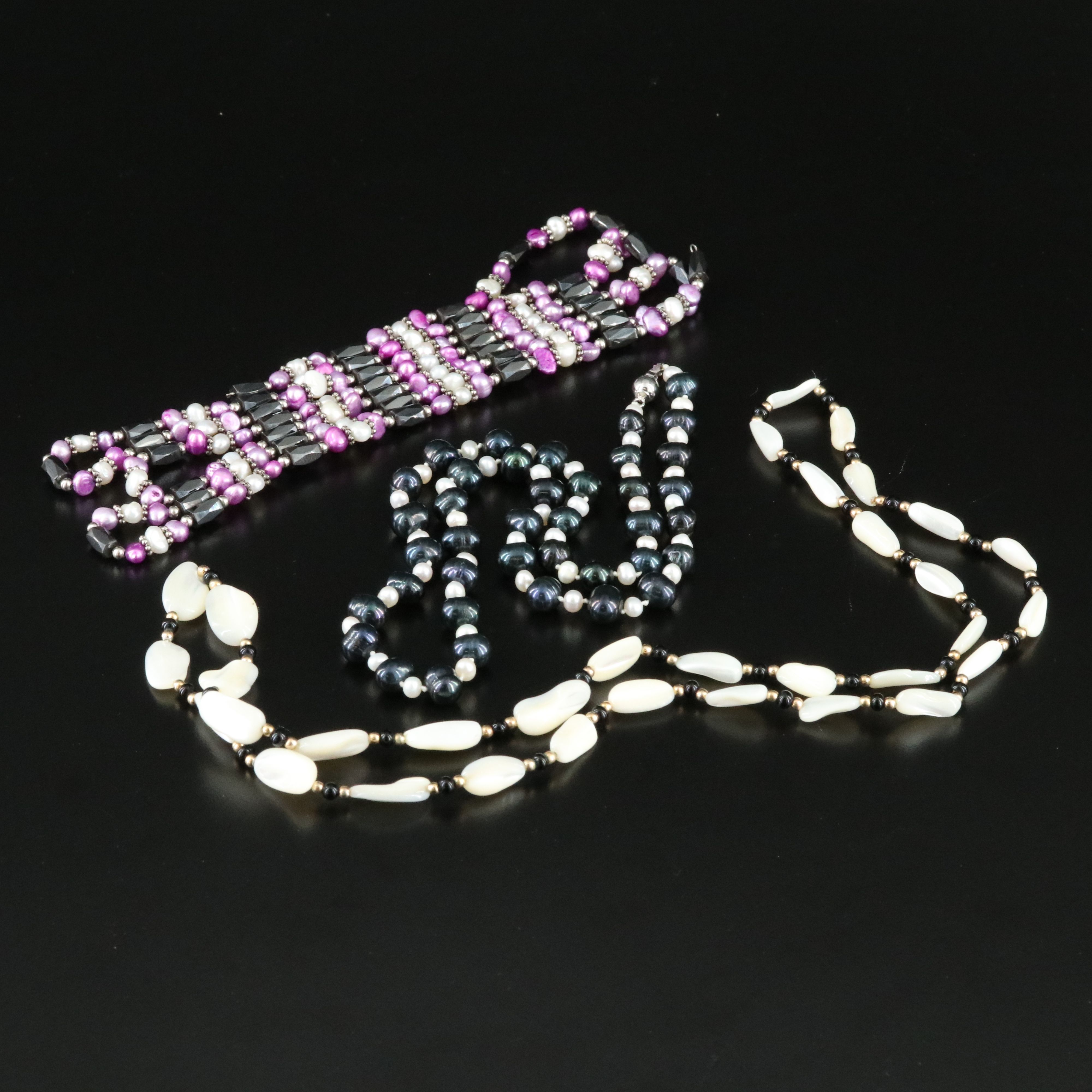 Pearl and Mother-of-Pearl Necklaces