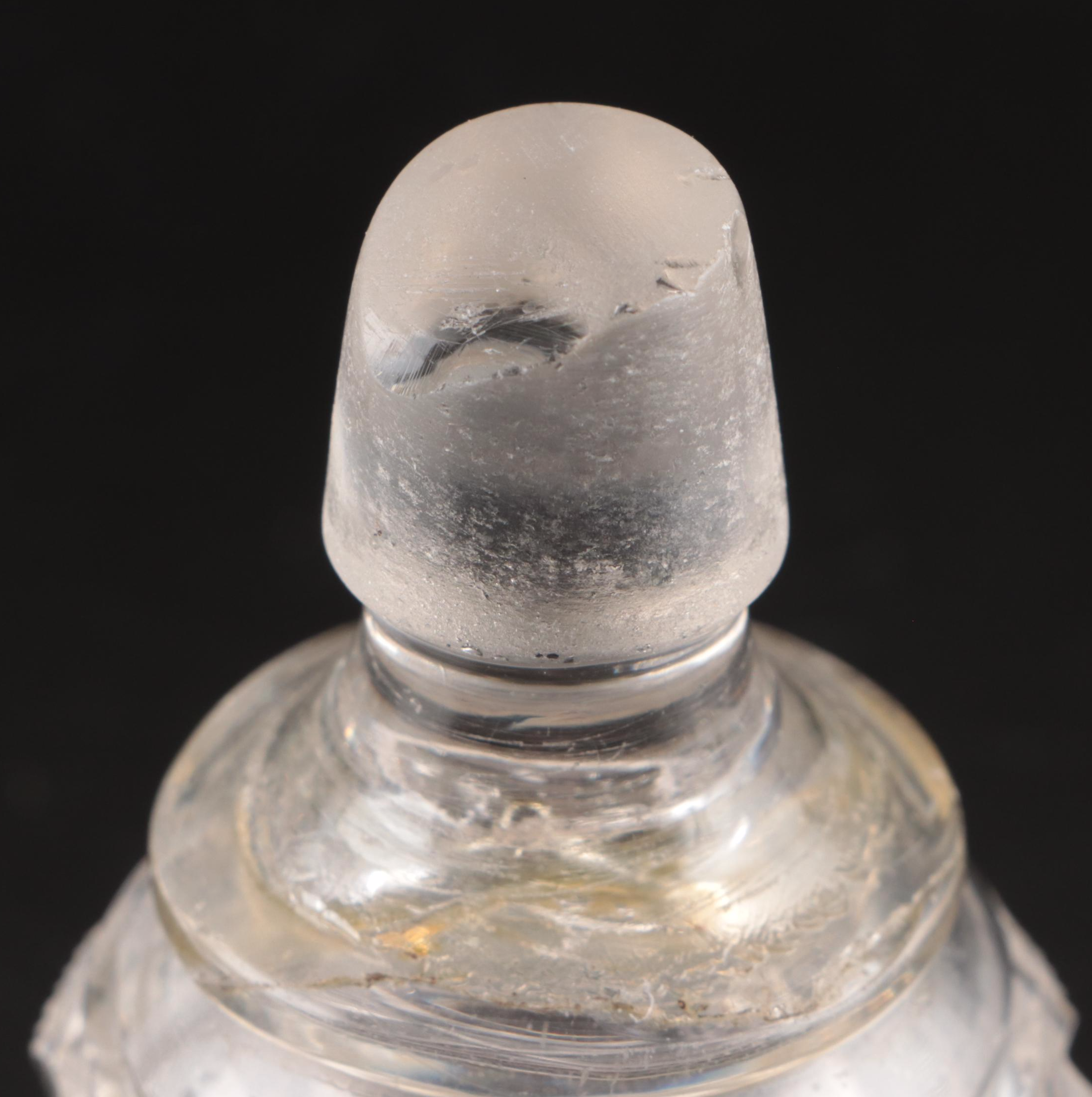 Victorian Cut Glass Three-Ring Neck Decanter w/. American Brilliant Cut Glass