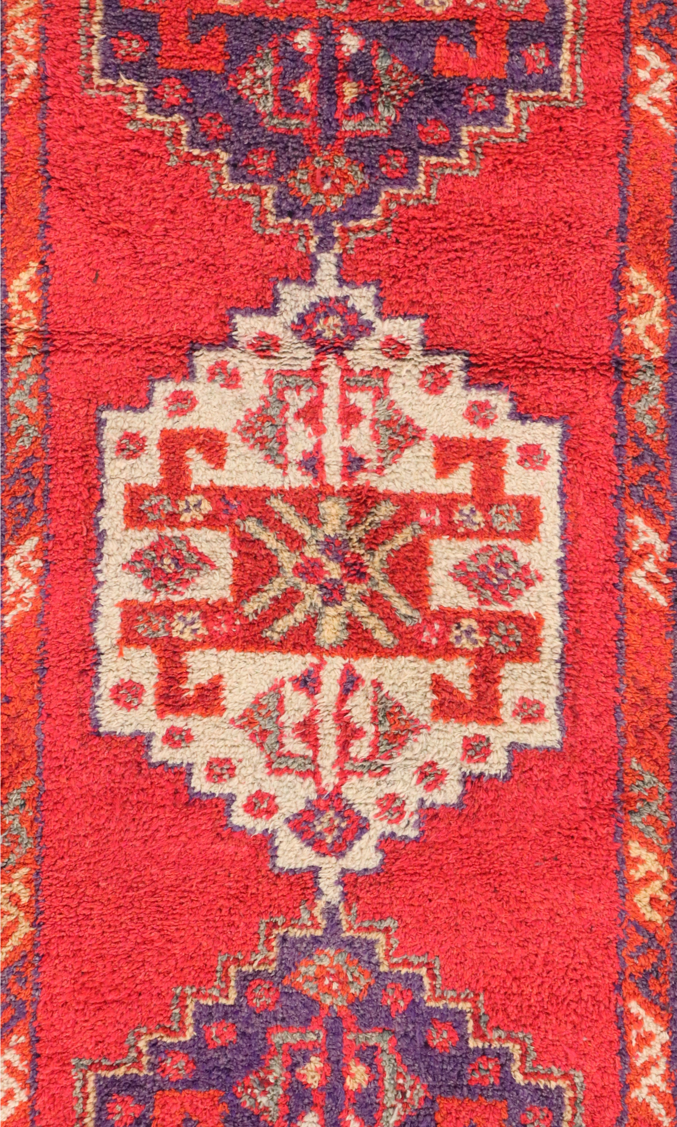 3'3 x 11'2 Hand-Knotted Moroccan Berber Long Rug