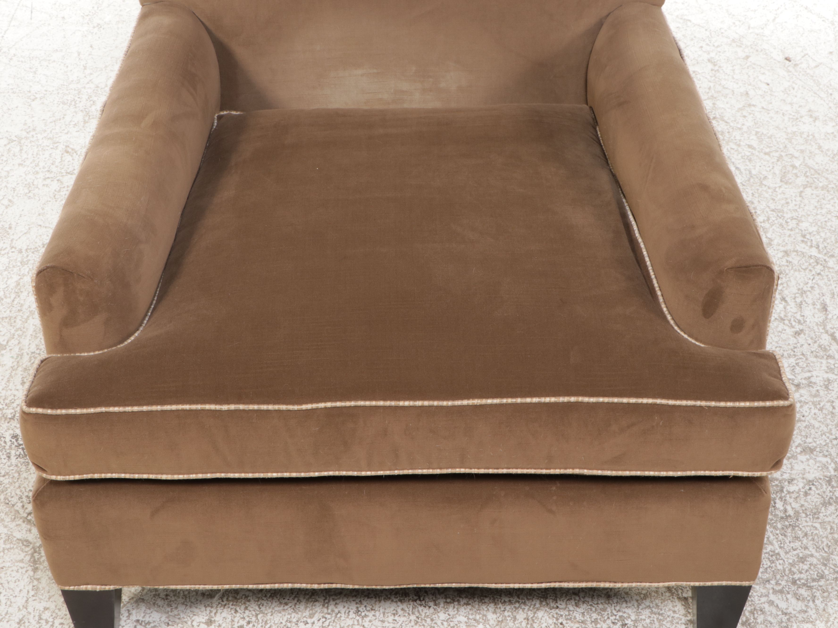 Sam Moore Furniture Brown Upholstered Lounge Chair